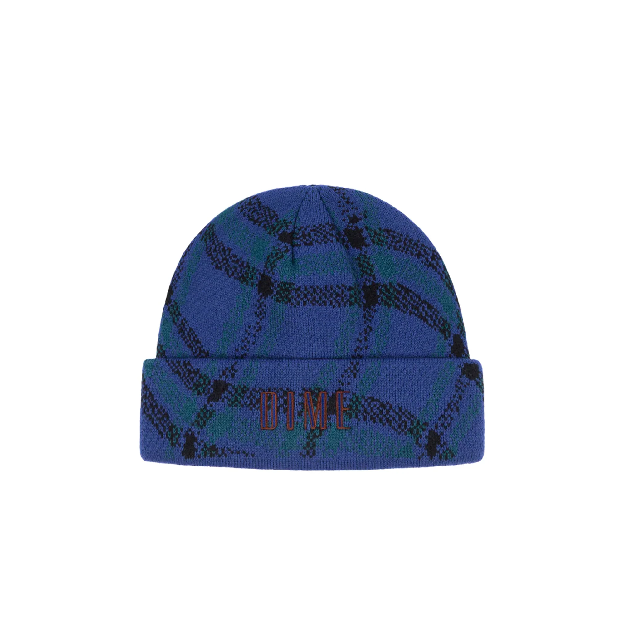 Dime Wavy Plaid Cuff Beanie