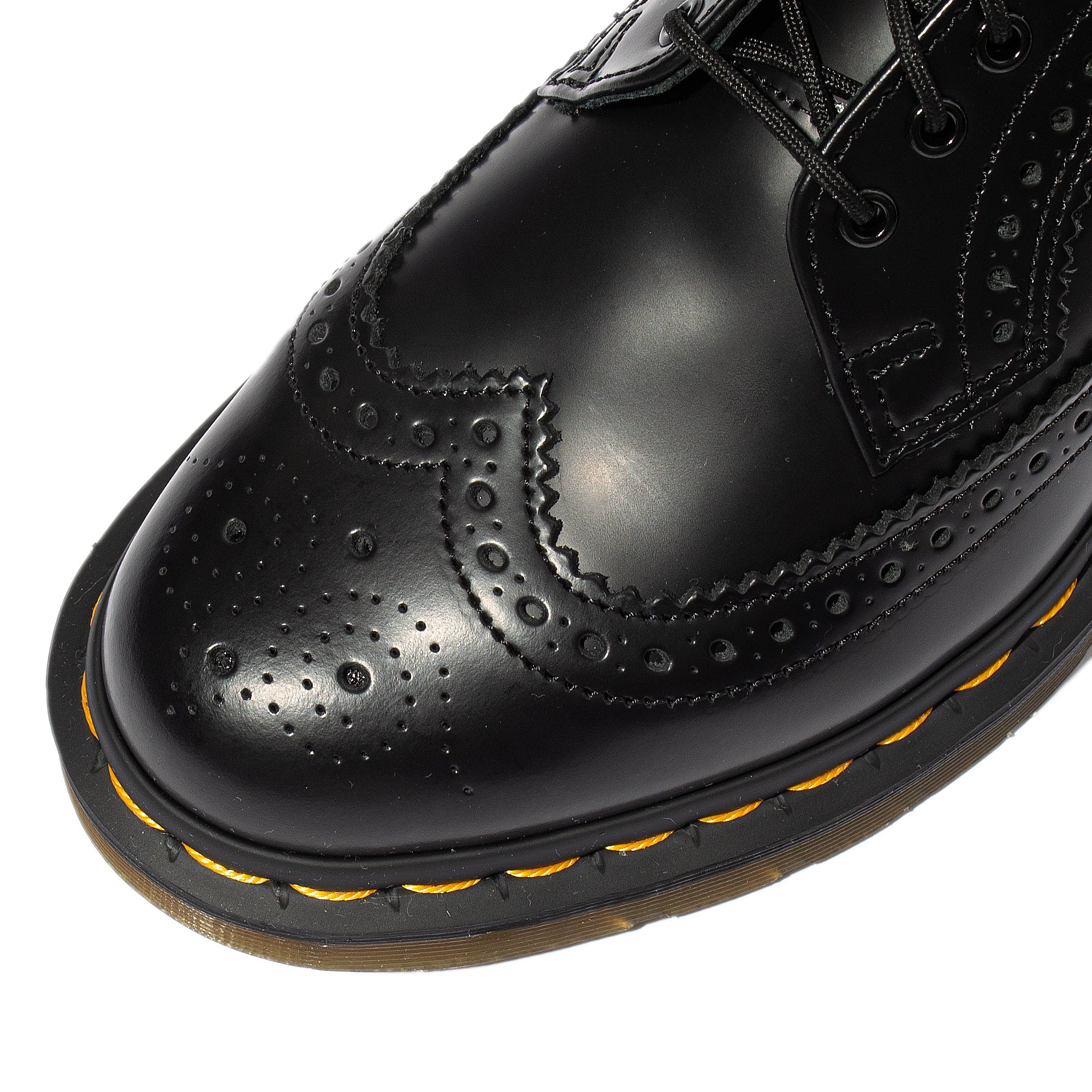 Dr. Martens Men 3989 Yellow Stitch Shoes 'Black' - Image 4