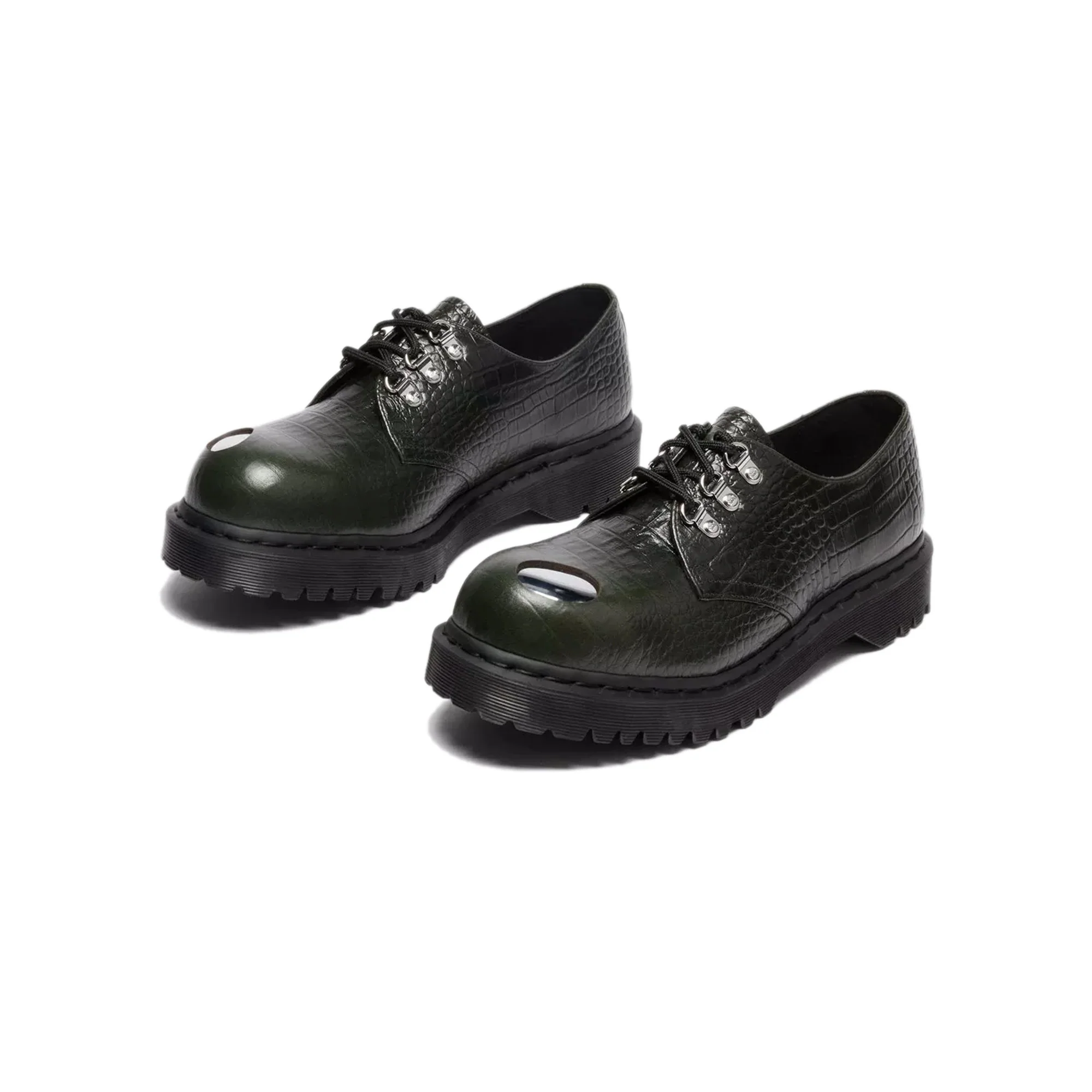 Dr Martens Mens 1461 Forest Green Shoes - Image 2