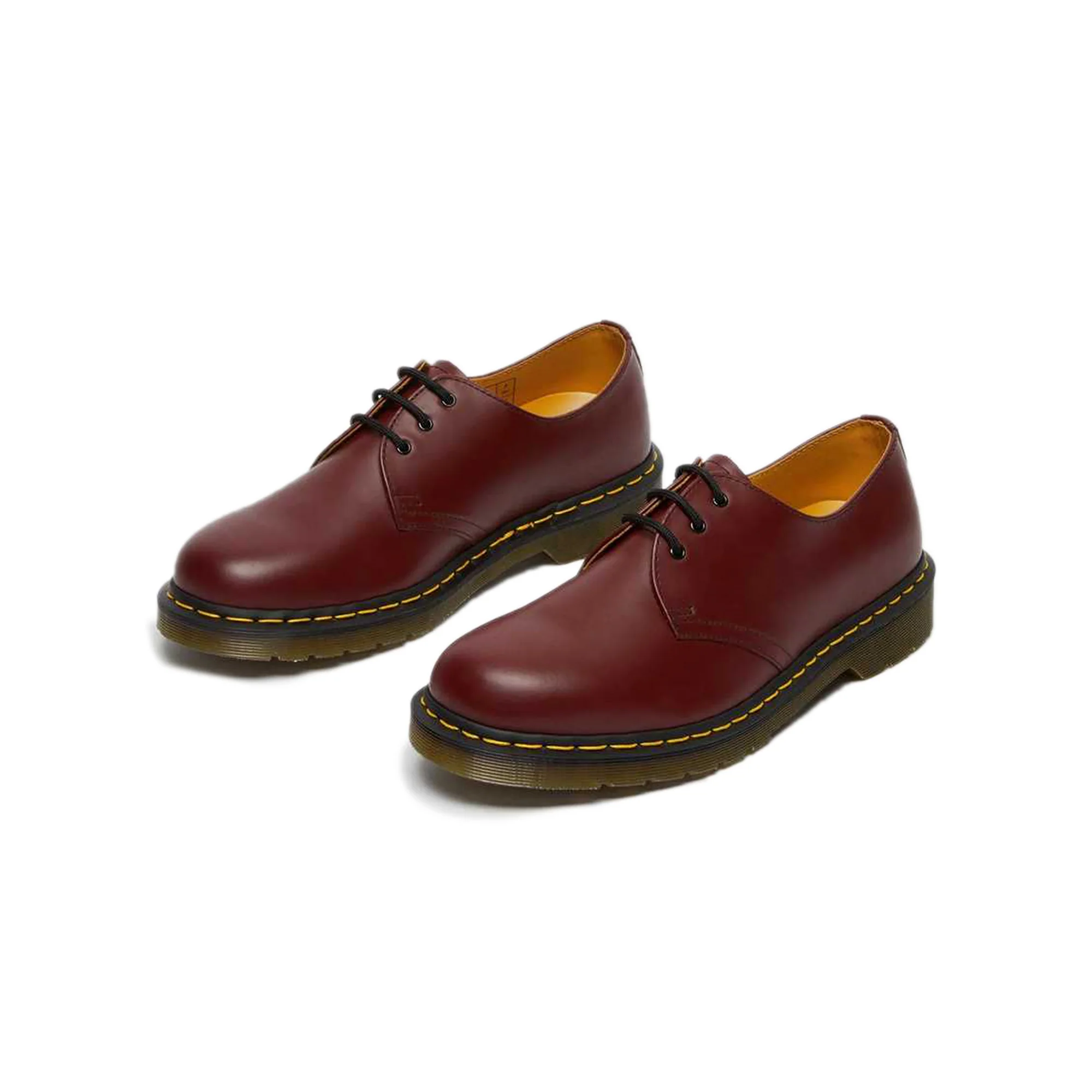 Dr.Martens Mens 1461 Shoes 'Cherry Red Smooth' - Image 2