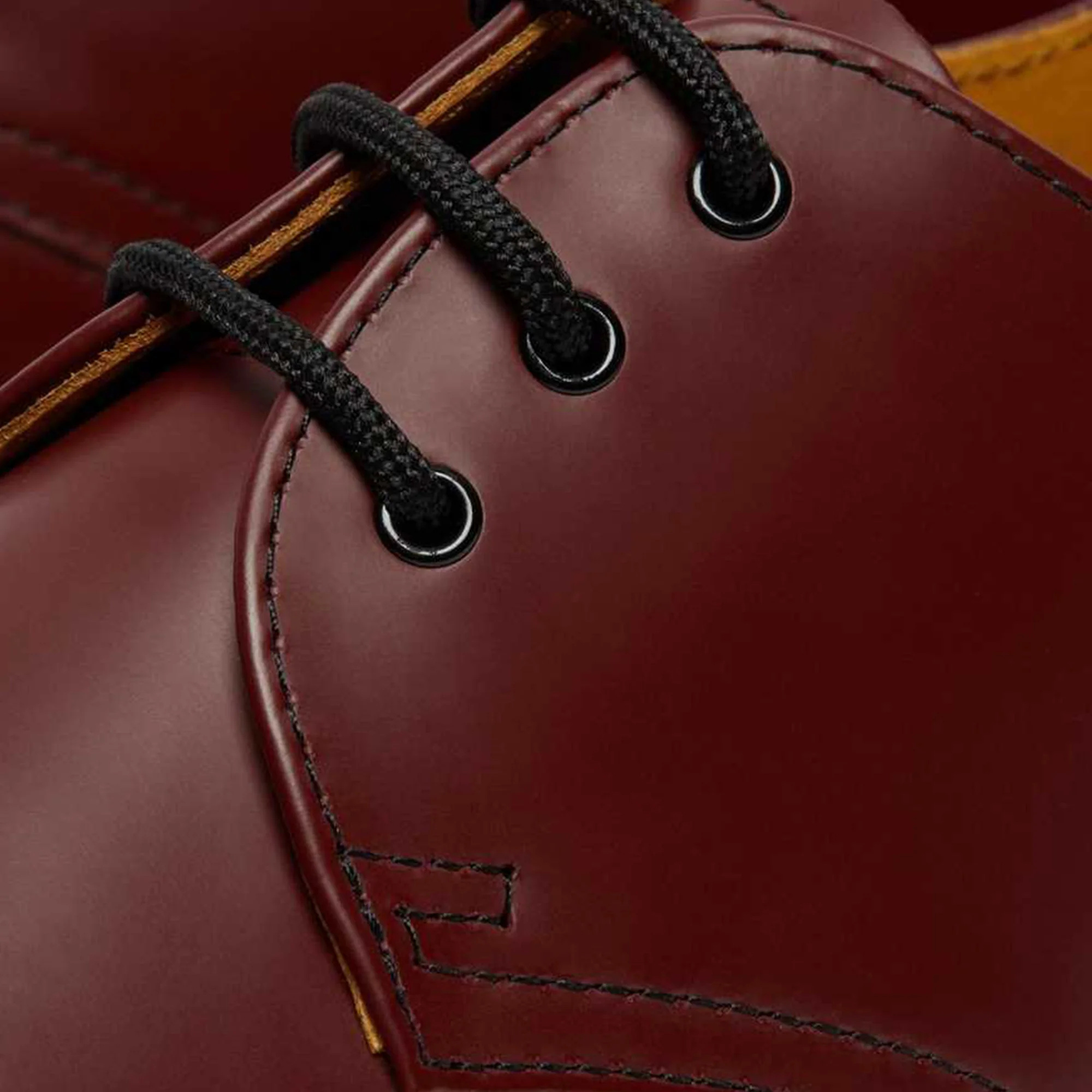 Dr.Martens Mens 1461 Shoes 'Cherry Red Smooth' - Image 4