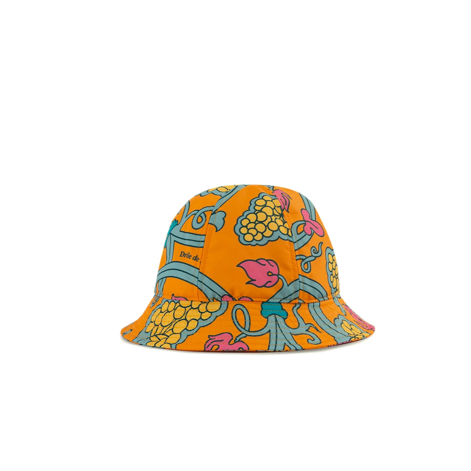 Drole De Monsieur Floral Print Bucket Hat Orange