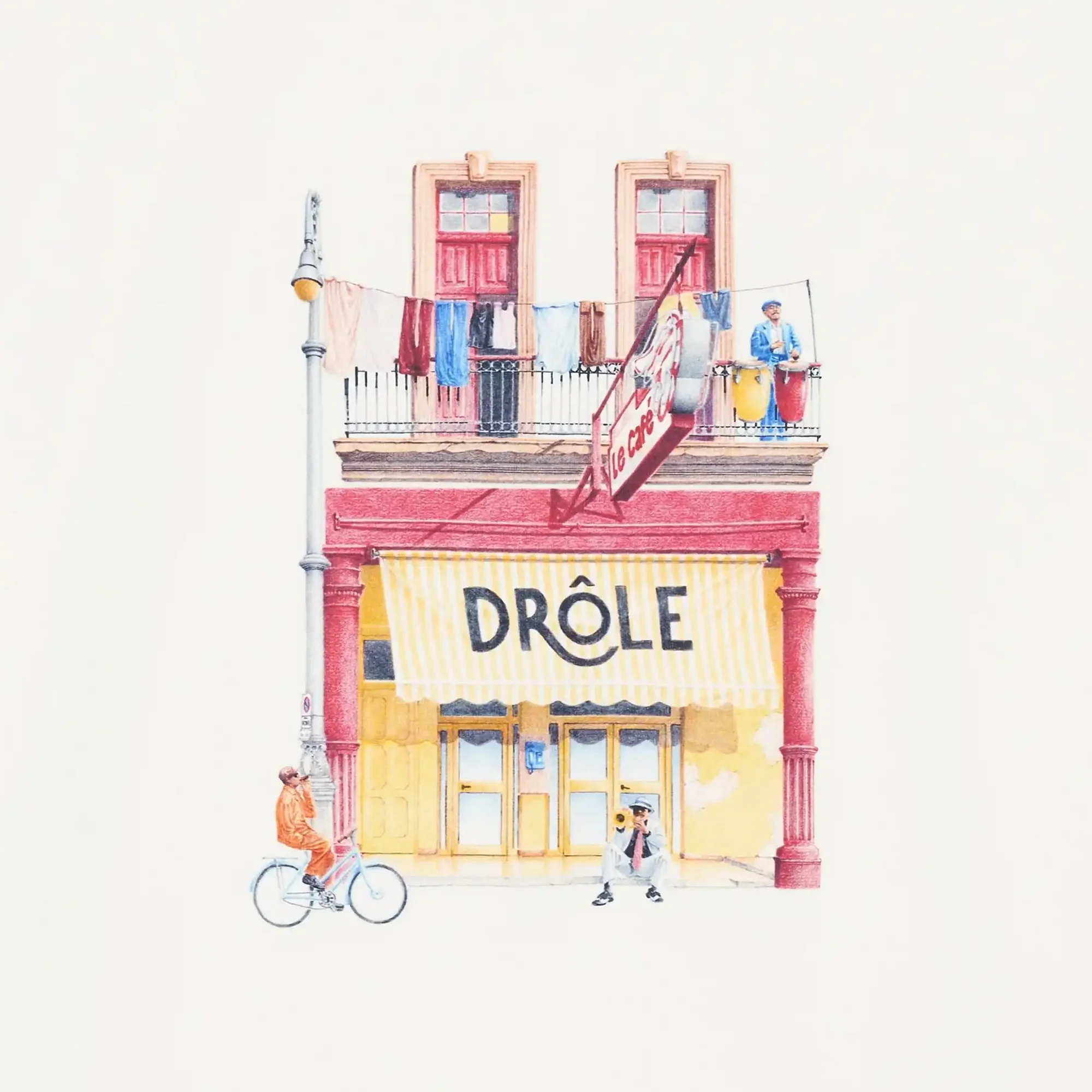Drôle de Monsieur Mens Drole Cafe Tee - Image 2