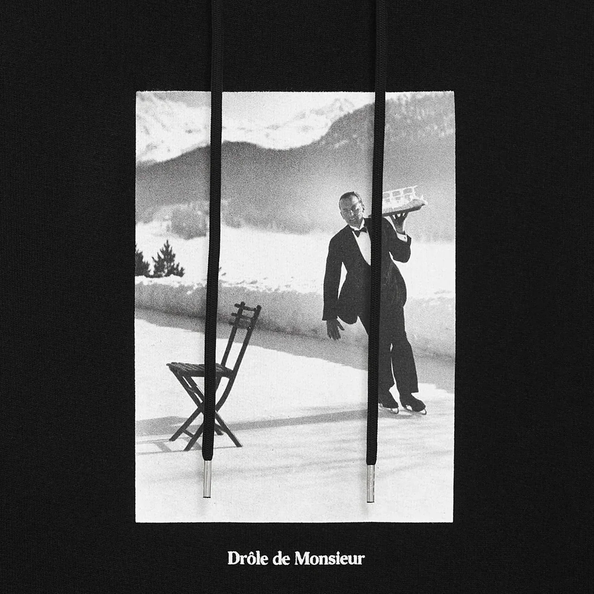 Drole De Monsieur Mens Le Ice Skating Waiter Hoodie - Image 2