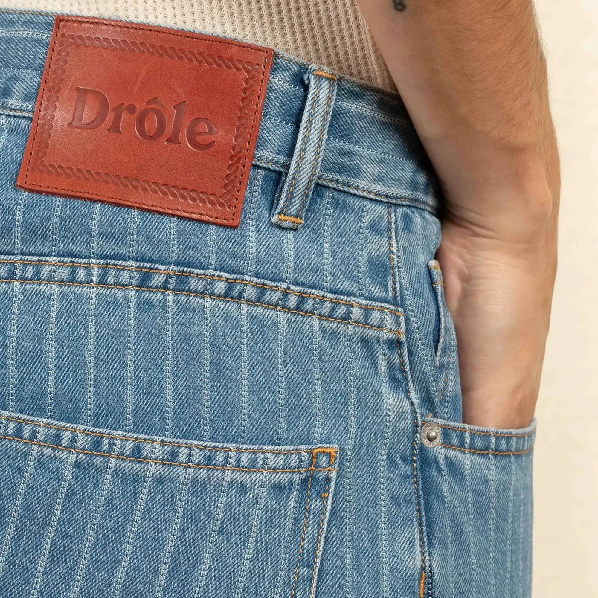 Drôle de Monsieur Mens Le Jean Baggy Rayures Pants - Image 4