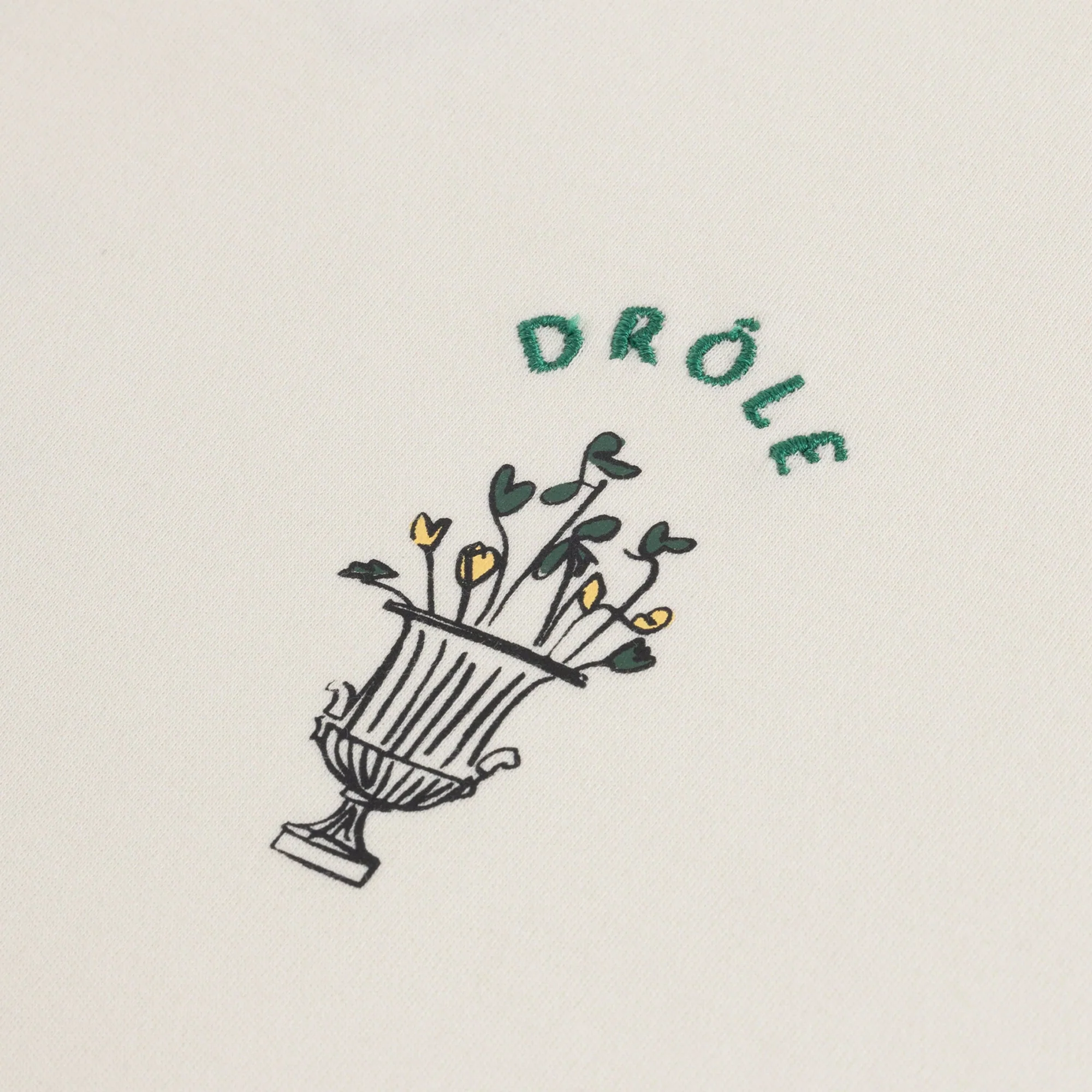 Drole De Monsieur Mens Medicis SS Tee Cream - Image 3