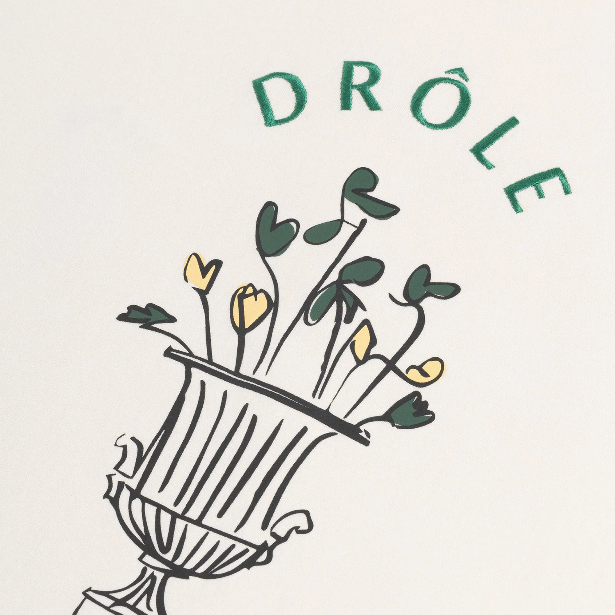 Drole De Monsieur Mens Medicis SS Tee Cream - Image 4