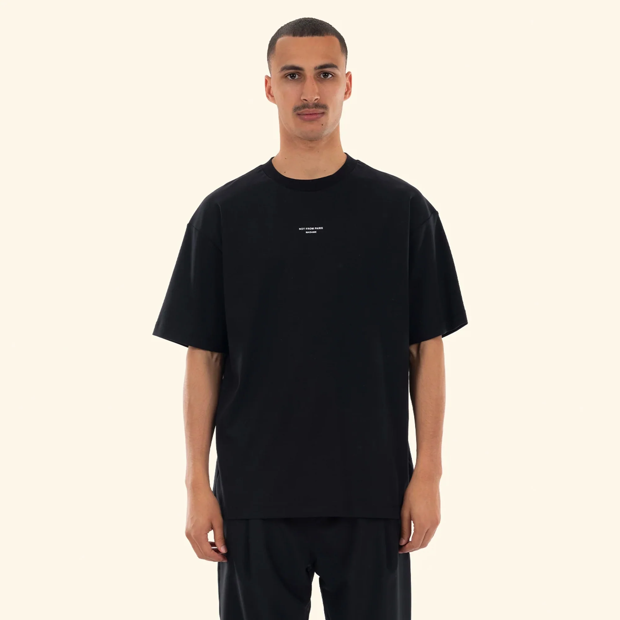 Drole De Monsieur Mens NFPM Classic SS Tee Black - Image 4