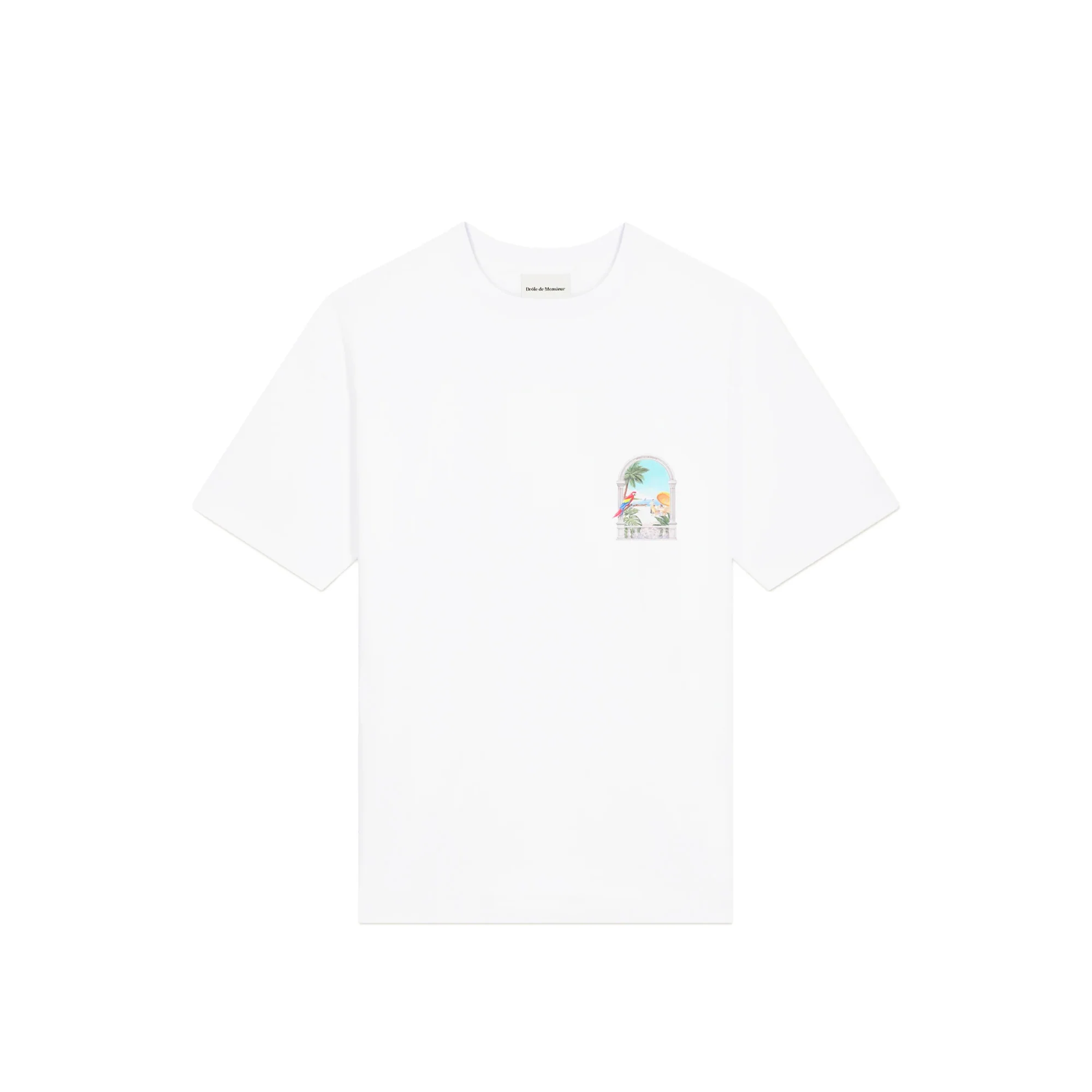 Drole De Monsieur Mens Perroquet SS Tee White
