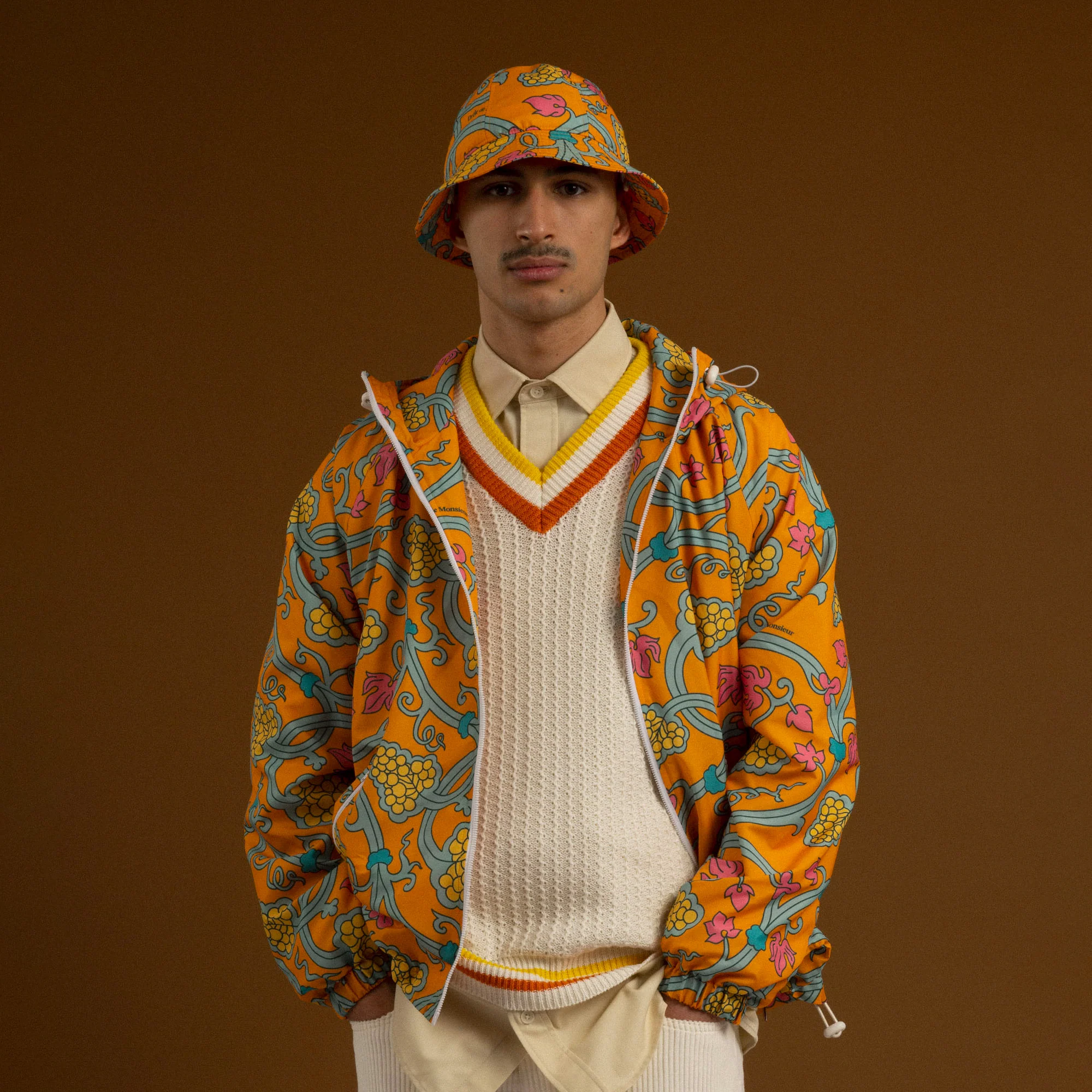 Drole De Monsieur Mens Grapes Windbreaker Jacket - Image 4