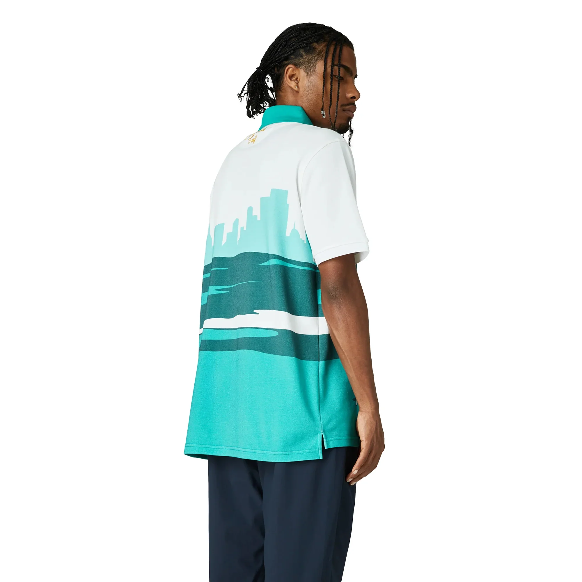 Eastside Golf Mens Graphic Pique Polo Shirt - Image 3