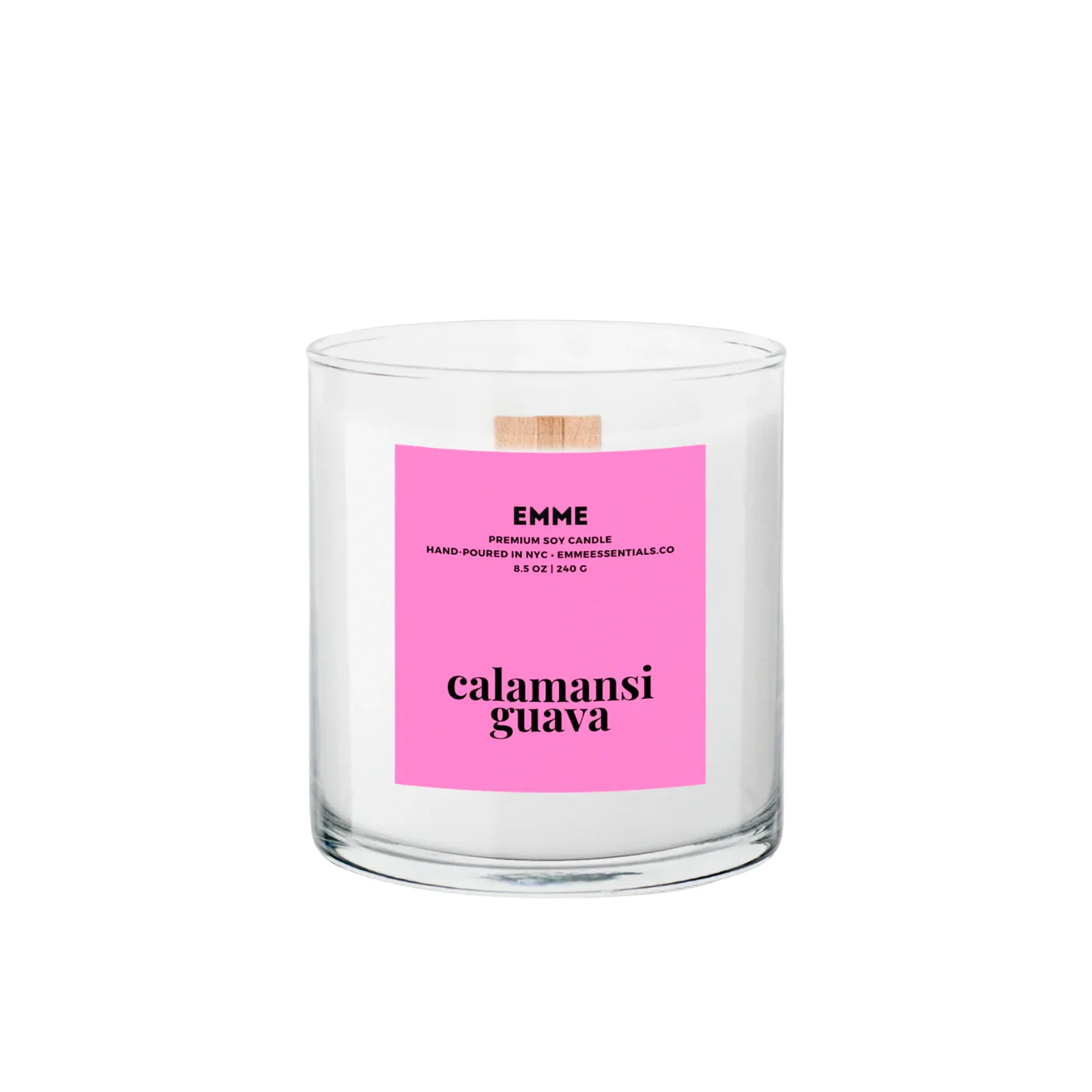 Emme Calamansi Guava Wood Wick Candle