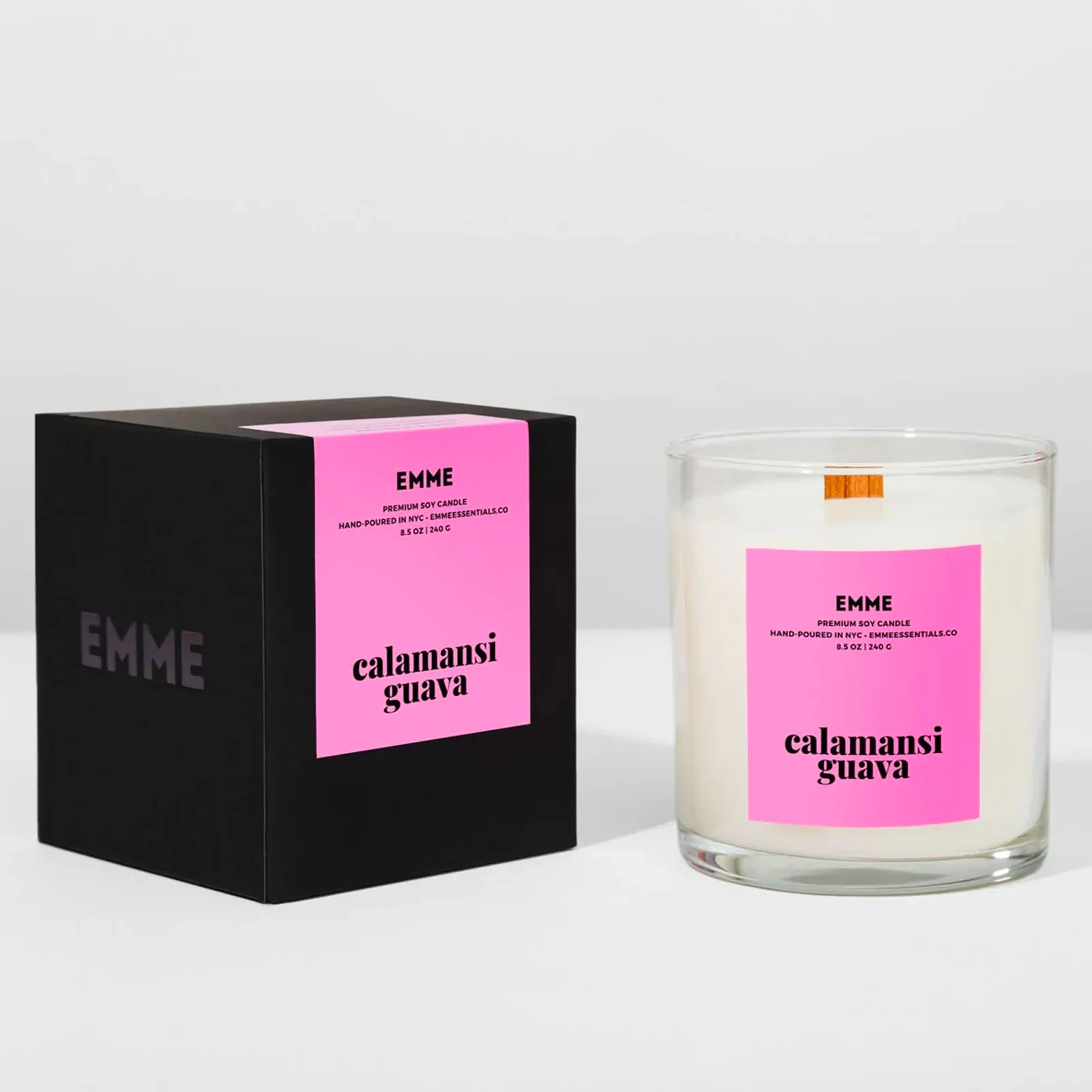 Emme Calamansi Guava Wood Wick Candle - Image 2