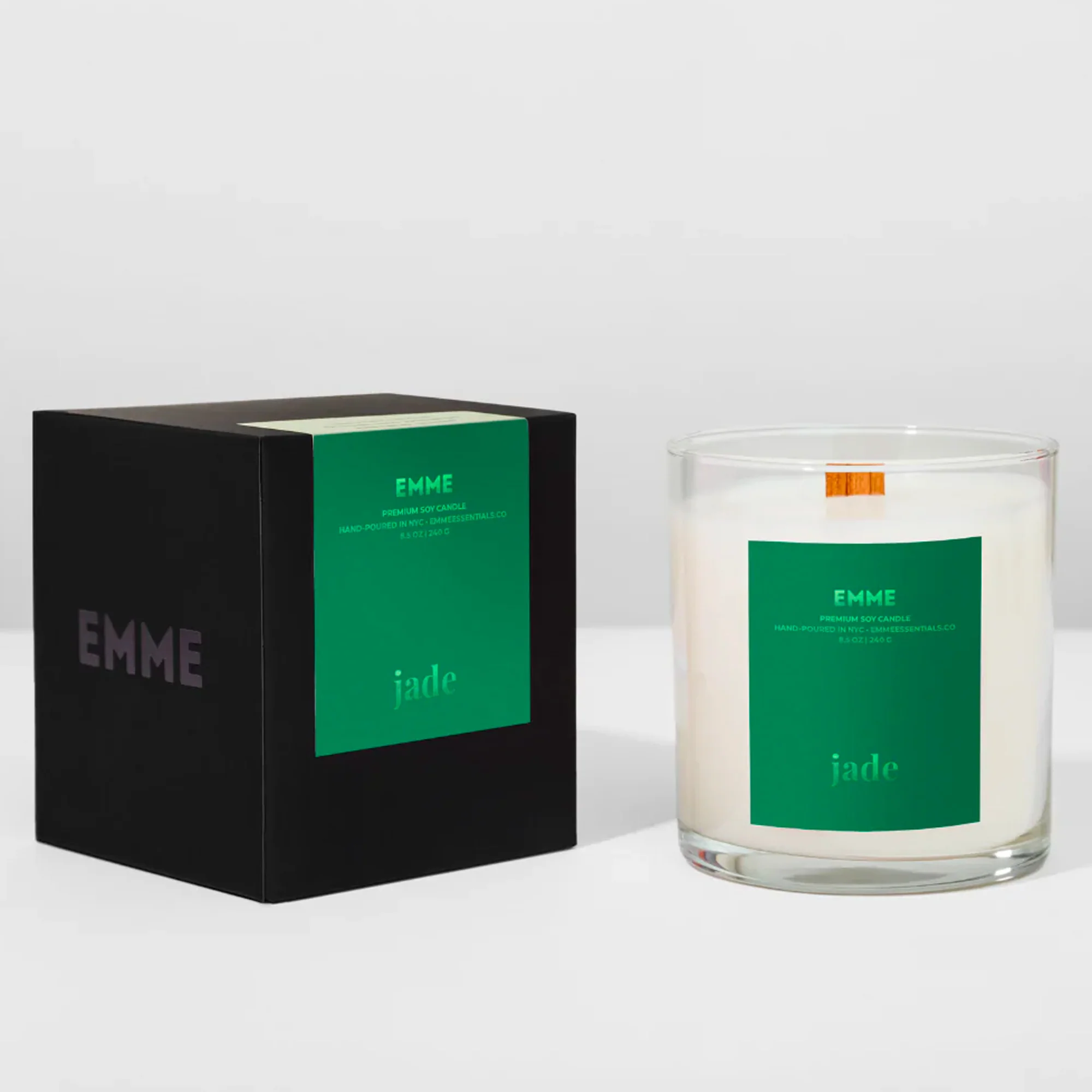 Emme Jade Wood Wick Candle - Image 2