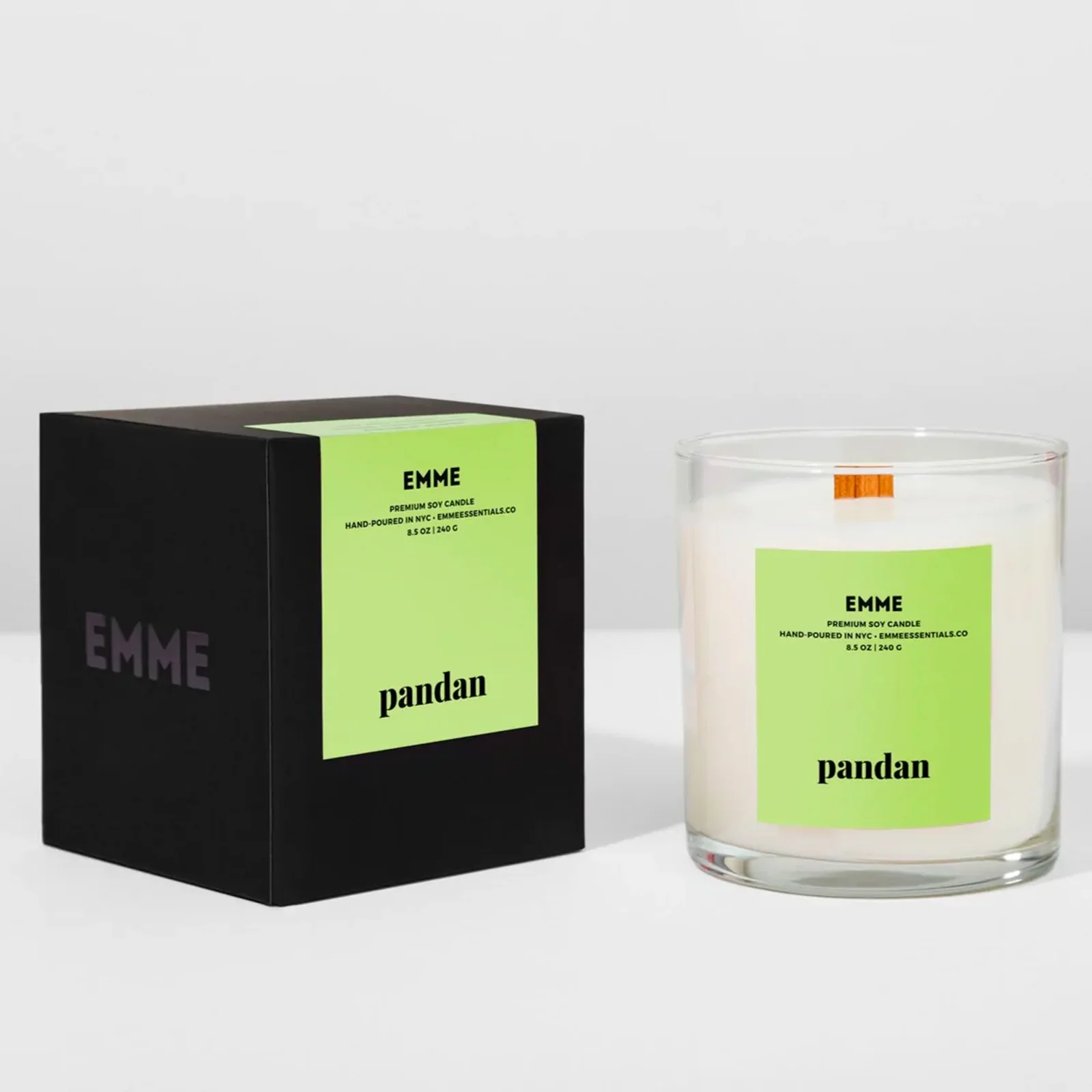 Emme Pandan Wood Wick Candle - Image 2