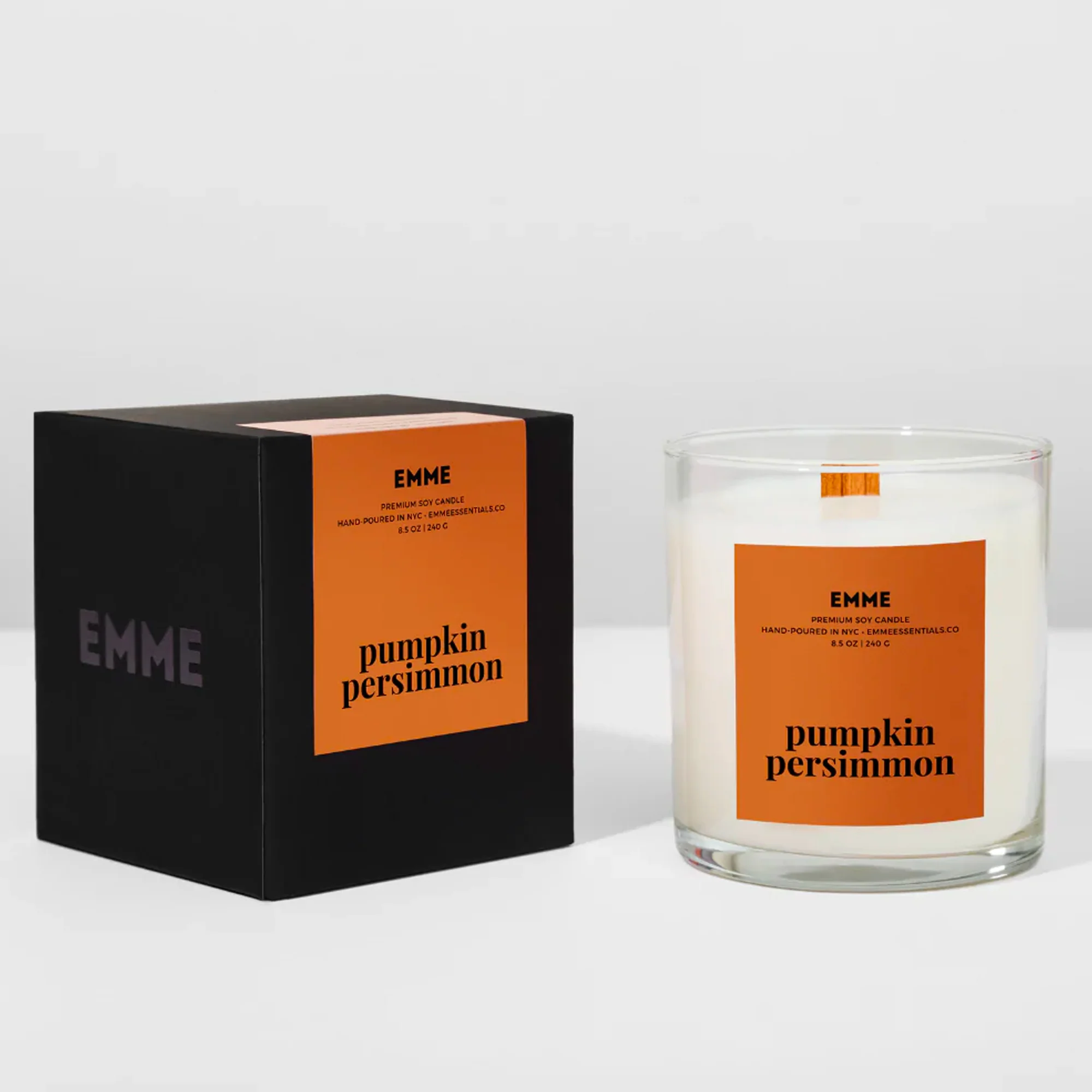 Emme Pumpkin Persimmon Wood Wick Candle - Image 2