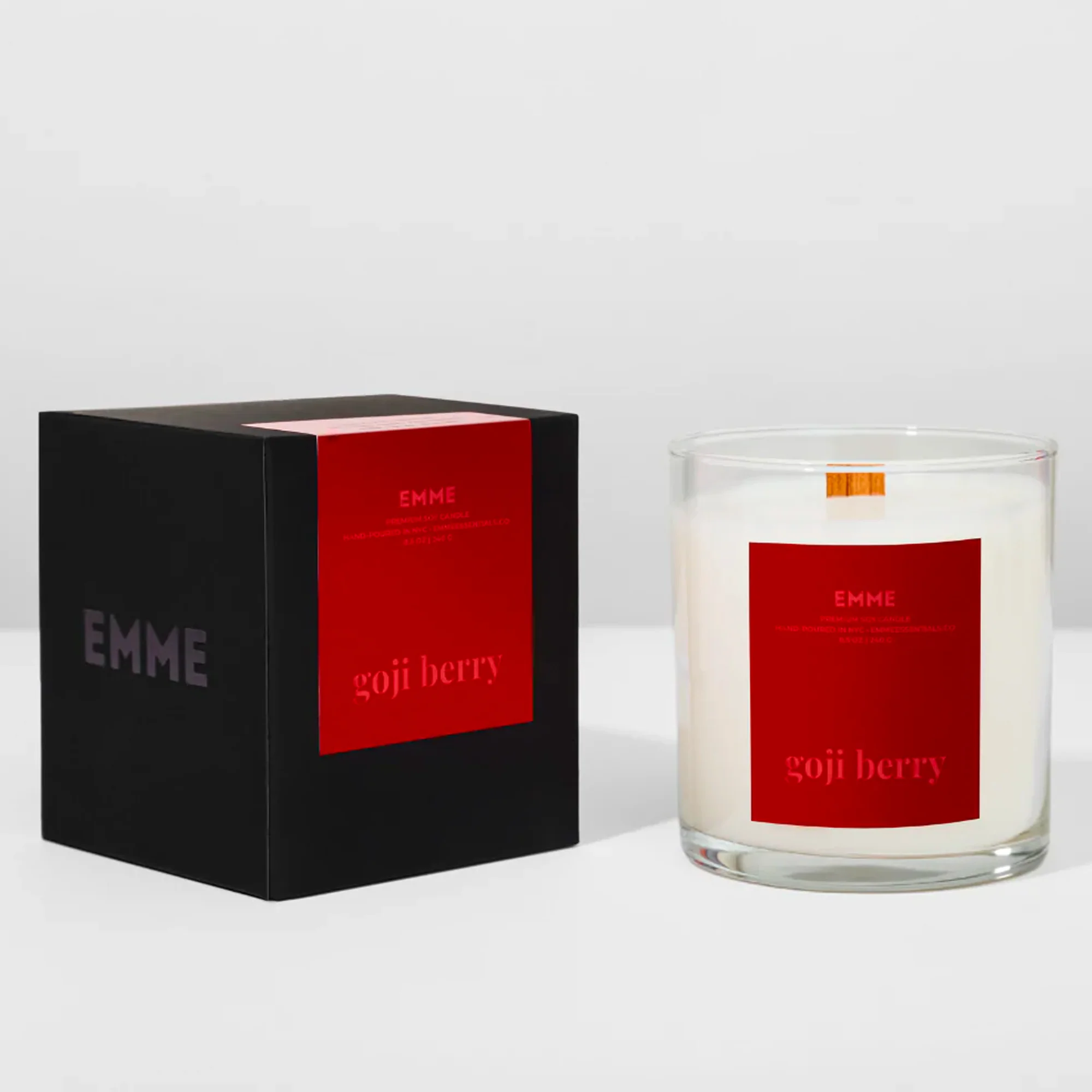 Emme Wood Goji Berry Wick Candle - Image 2