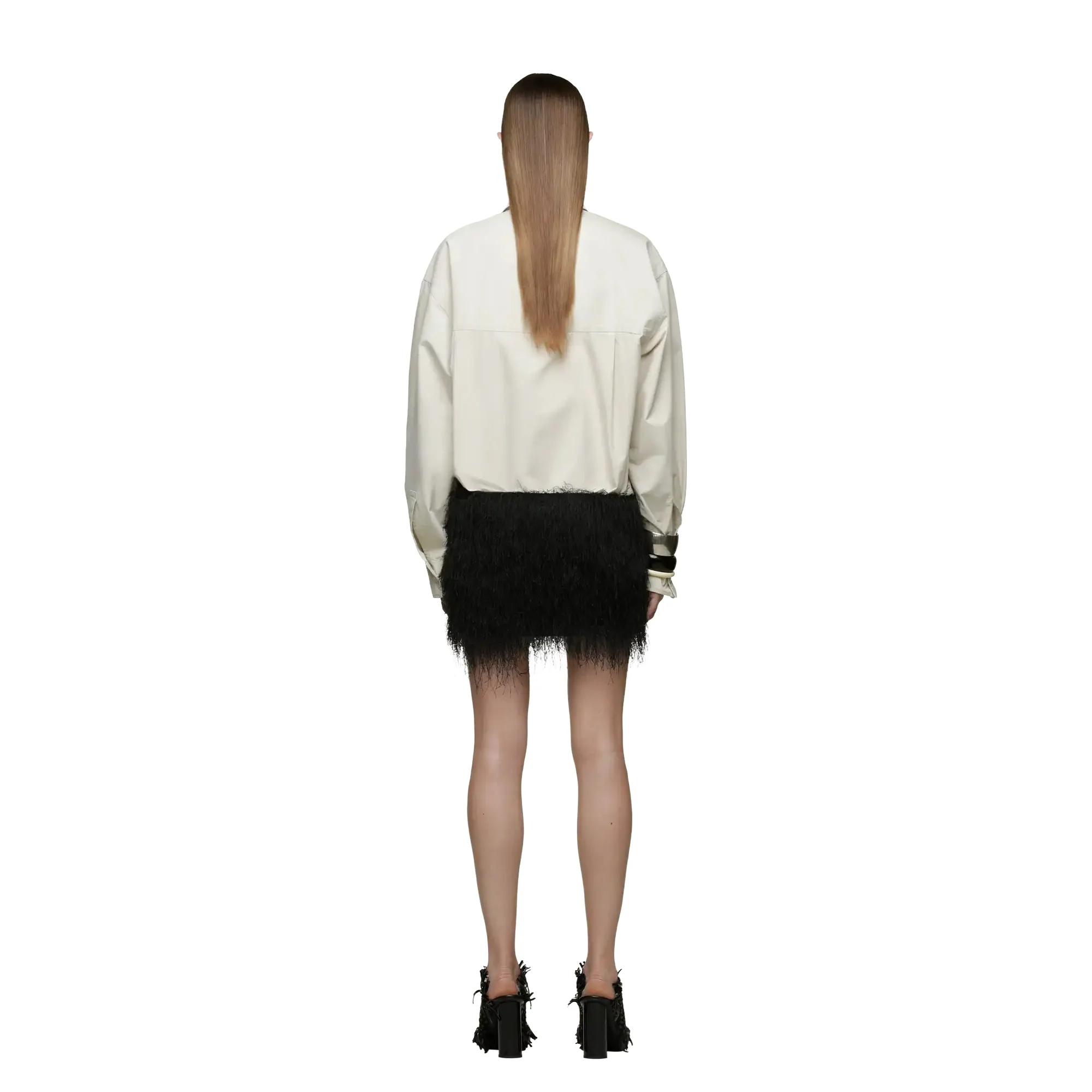 Entire Studios Womens Micro Fringe Skirt - Image 3