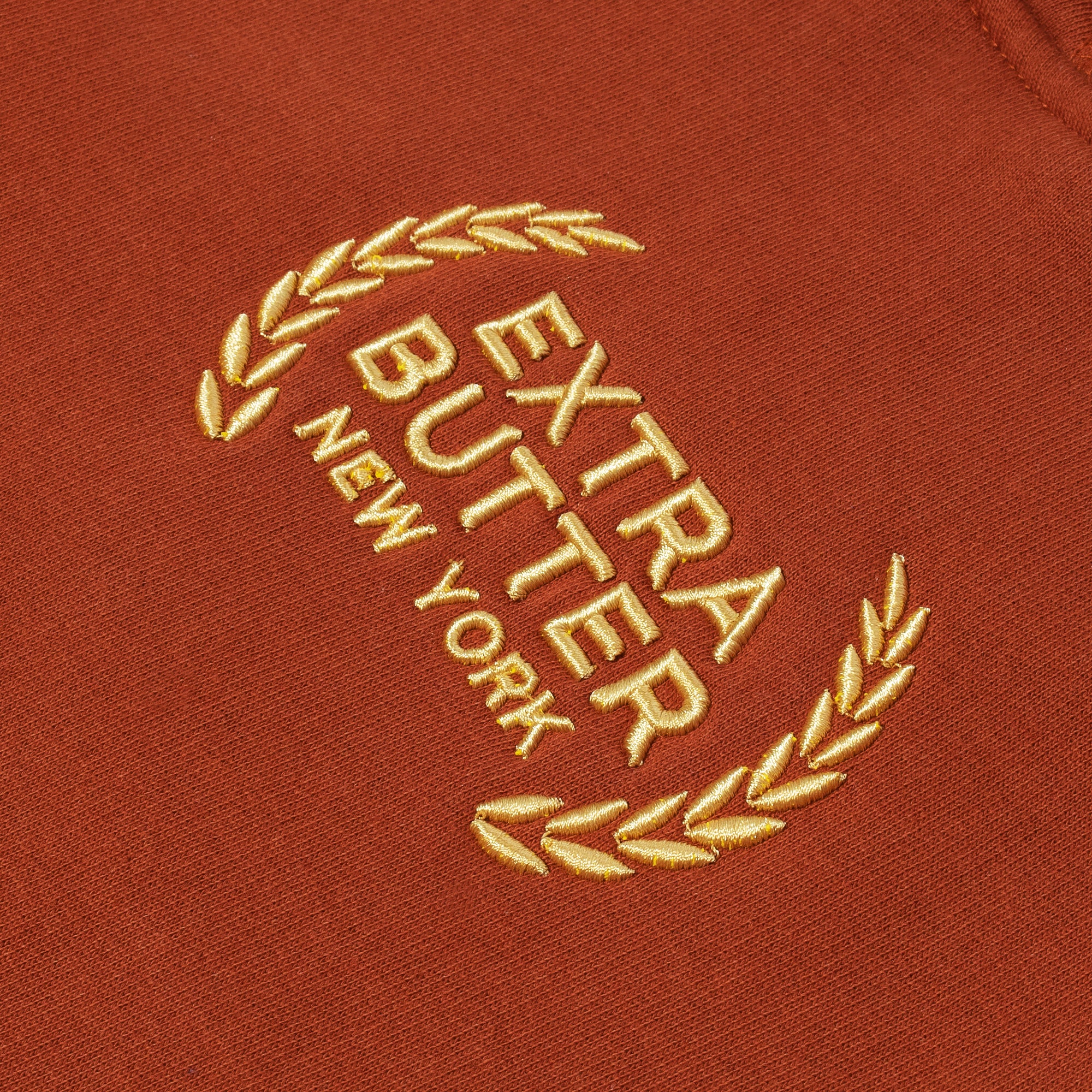 Extra Butter Mens Embroidered OS Hoodie 'Clay' - Image 3