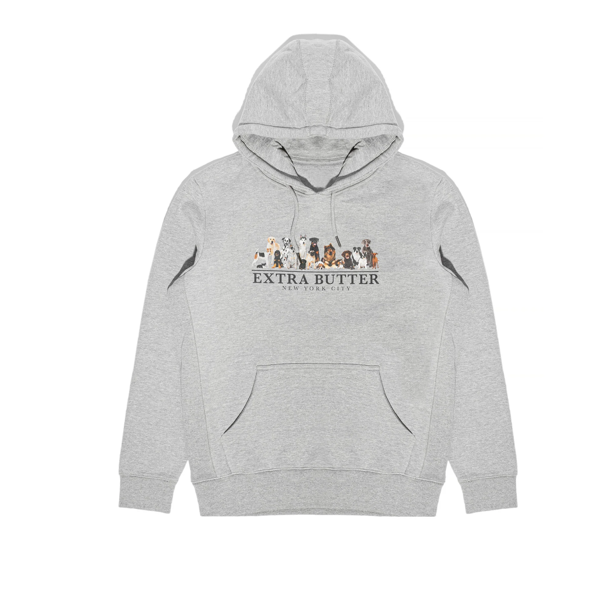 Extra Butter Dog Portrait Hoodie 'Heather Grey'