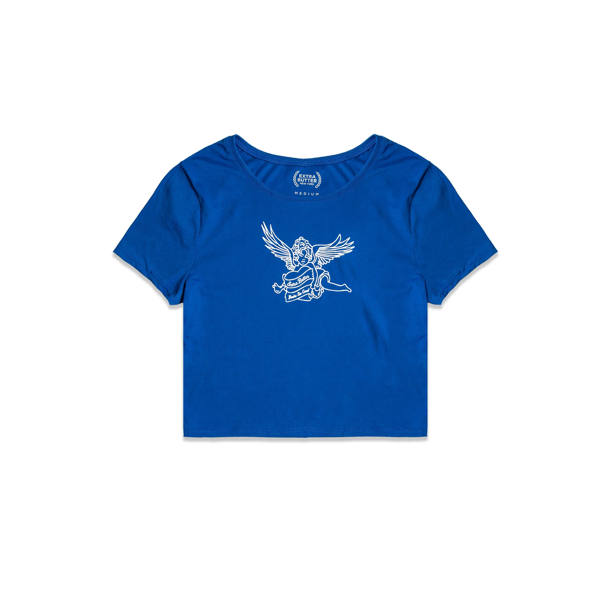 Extra Butter Womens Cherub Crop Tee
