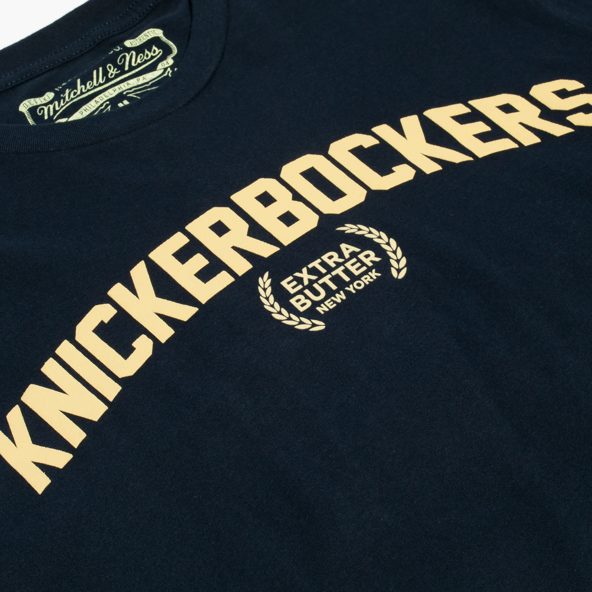 Mitchell & Ness x EB NBA Knickerbockers LS Tee 'Navy' - Image 3