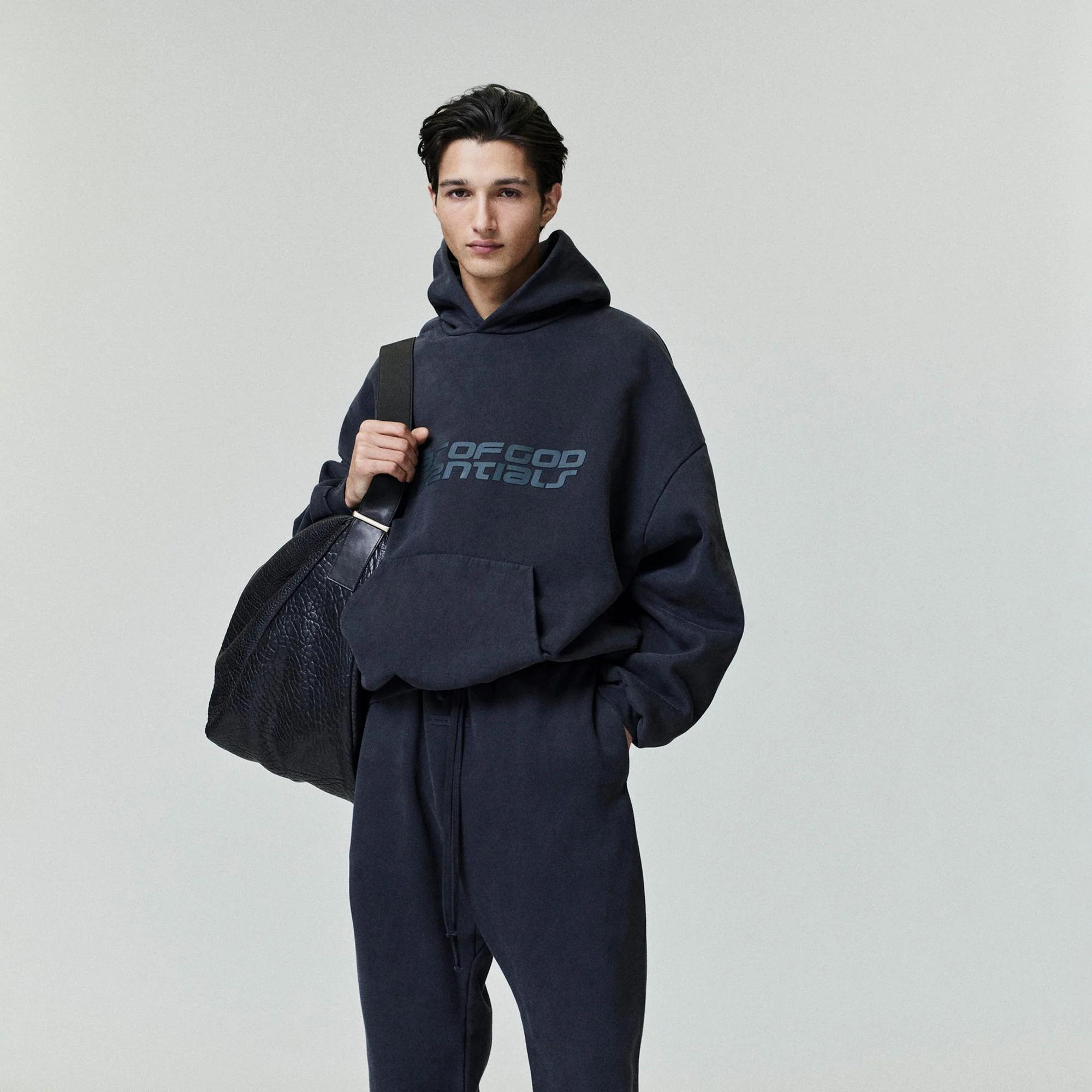 Fear of God ESSENTIALS Mens Heavy Fleece 90's Hoodie - Image 2