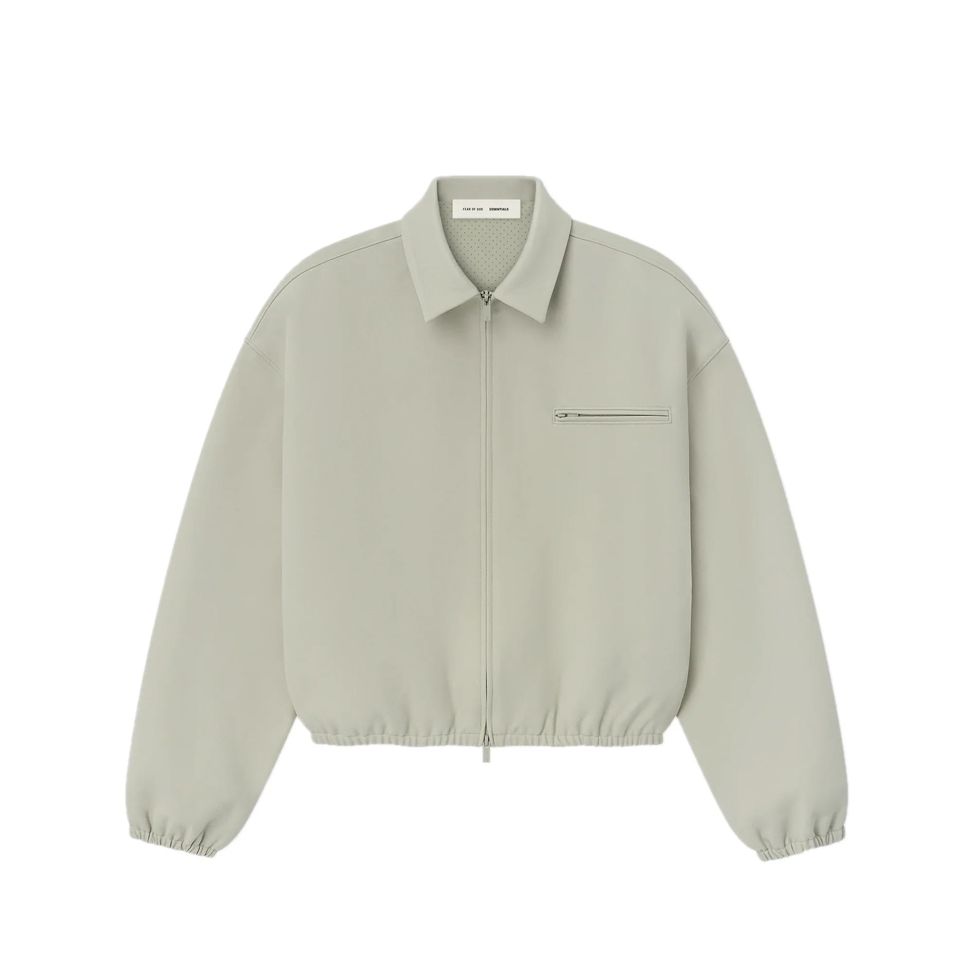 Fear of God ESSENTIALS Mens Bonded Canvas Zip-Up Jacket