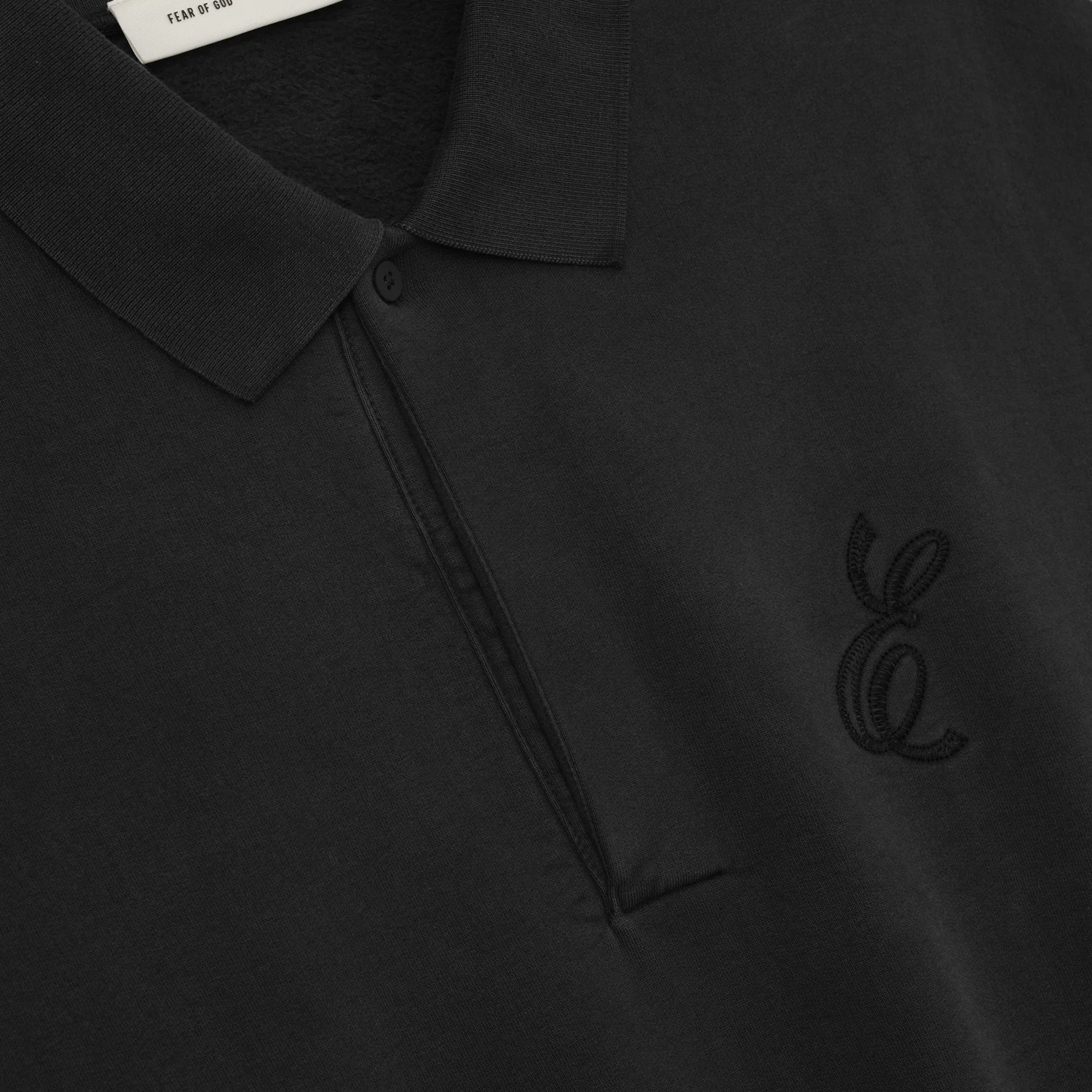 Fear of God ESSENTIALS Mens Classic Polo Sweatshirt - Image 4