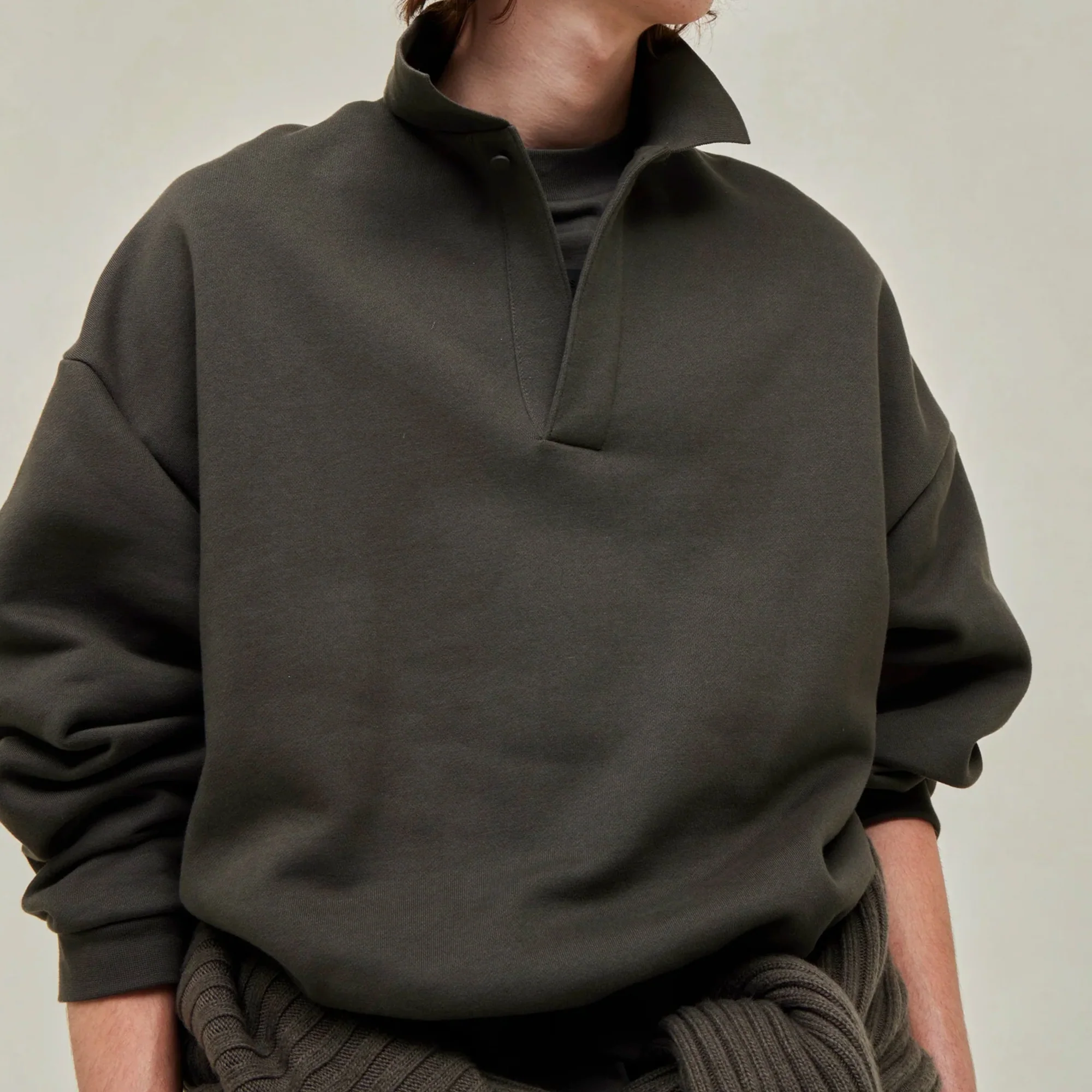 Fear of God Essentials Mens LS Polo Shirt - Image 3