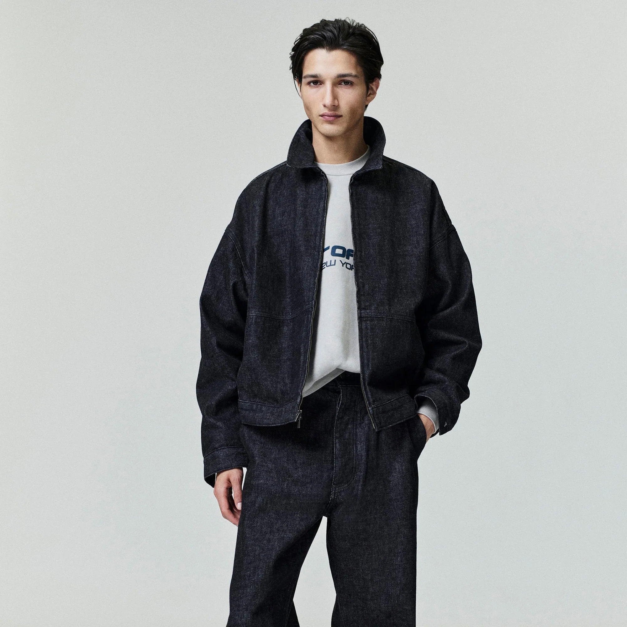 Fear of God ESSENTIALS Mens Denim Work Jacket - Image 2