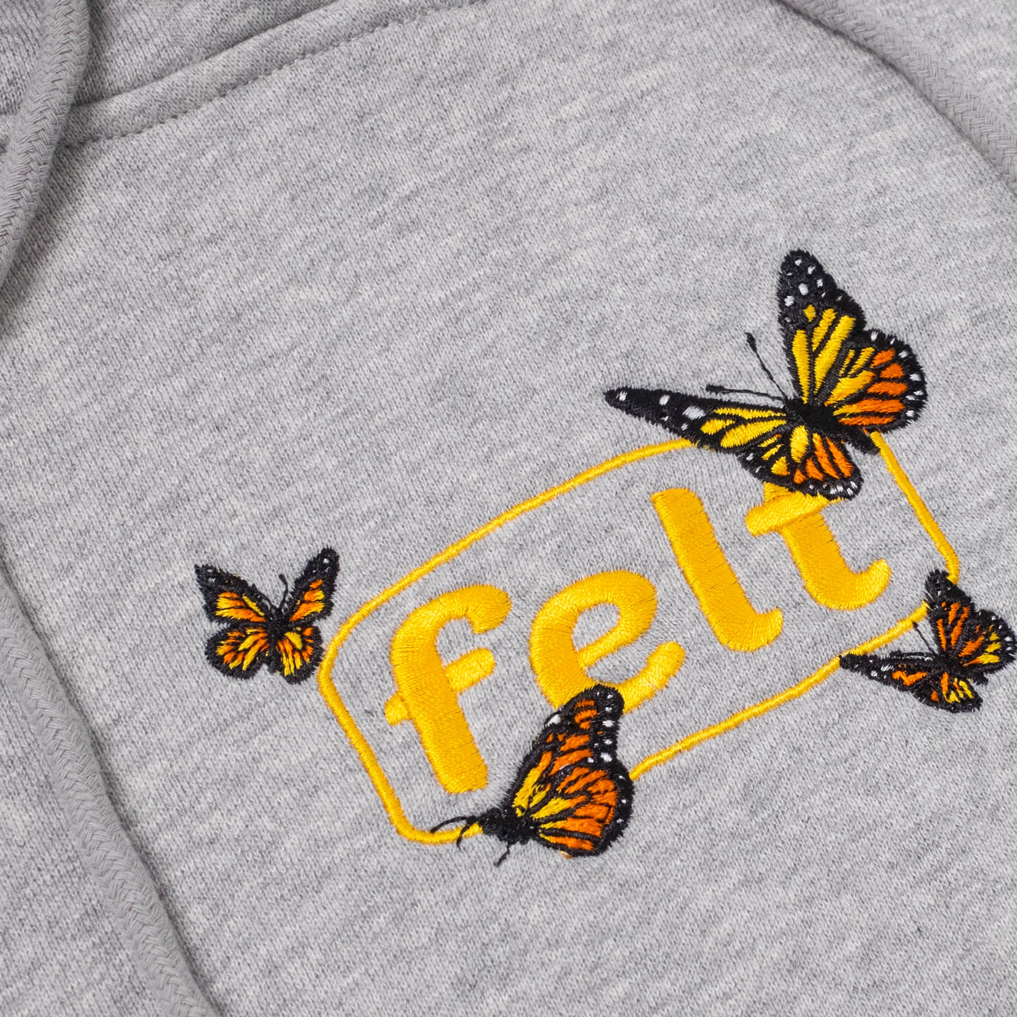 Felt Mens Butterfly Fleece Hoodie - Image 3