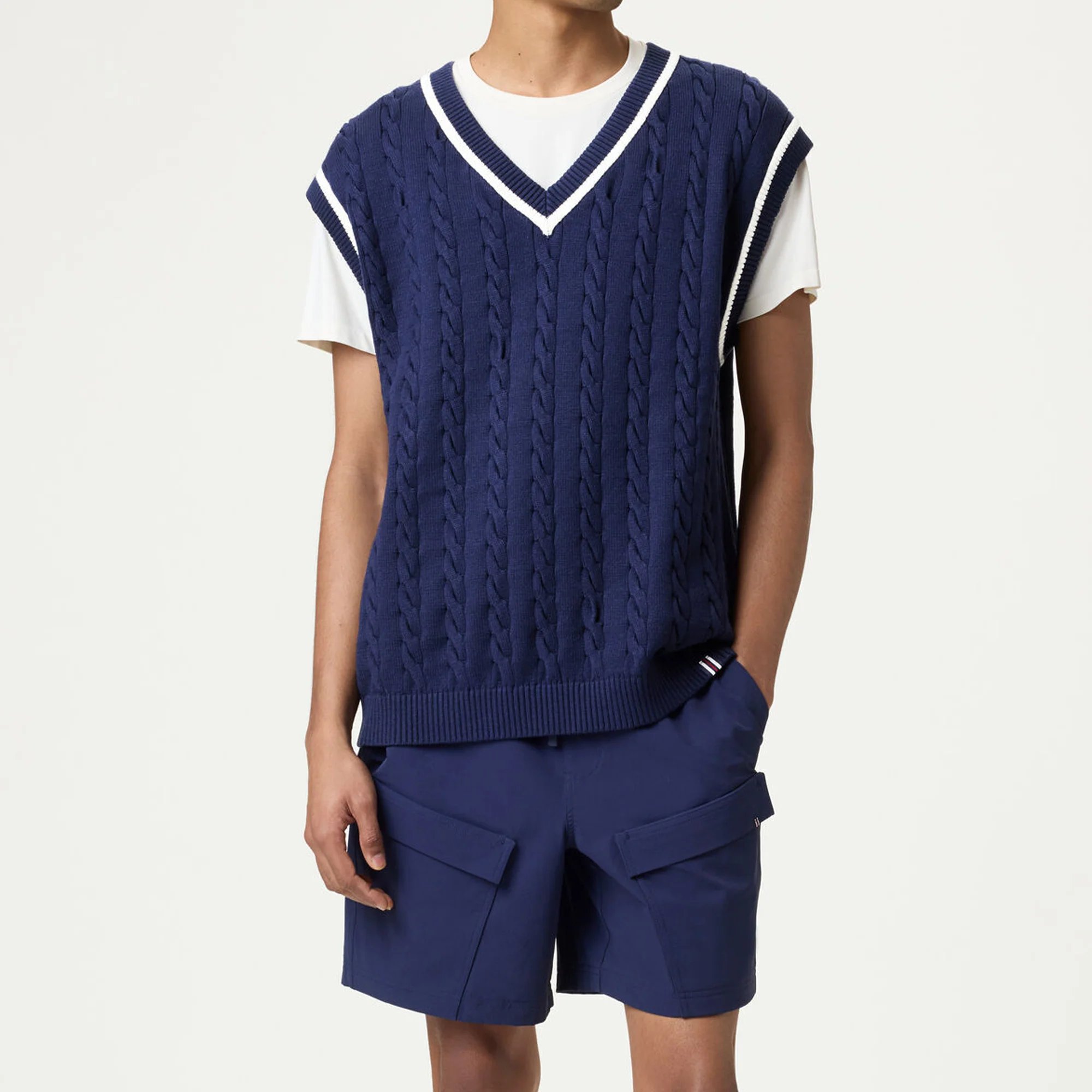 Fila Mens Baseline Cable Knit Vest - Image 2
