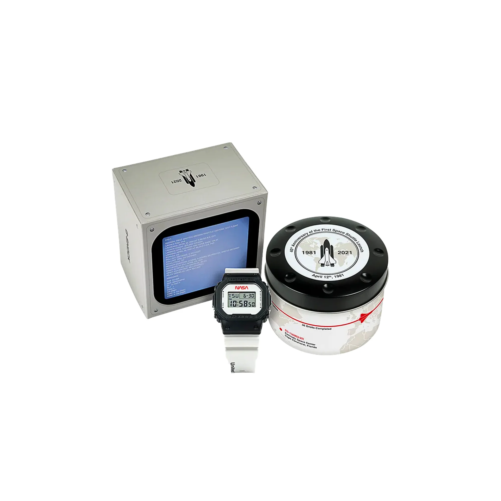 G-Shock Mens Nasa Watch 'White/Black' - Image 4