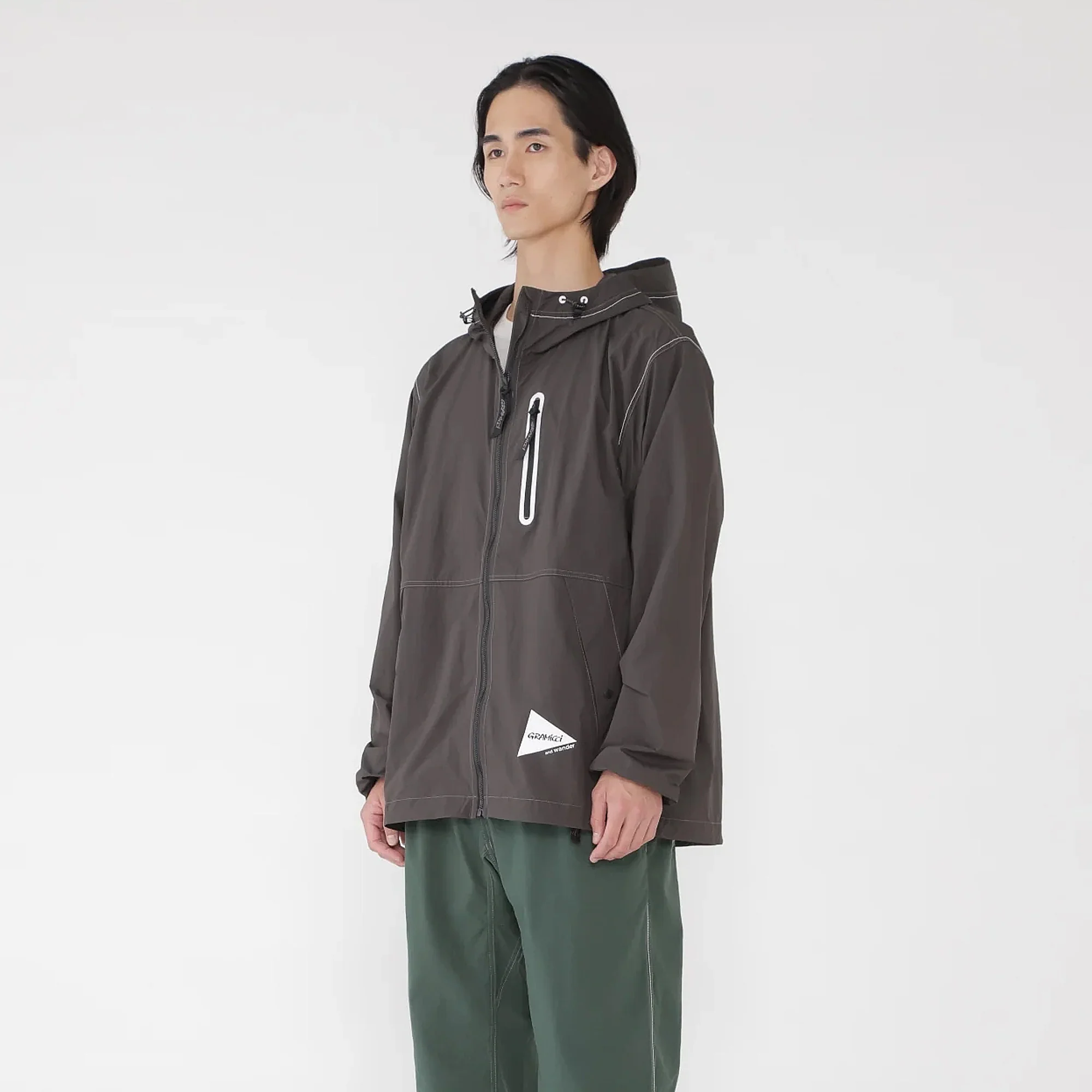 Gramicci x And Wander Mens Brushed Nylon Jacket - Image 3
