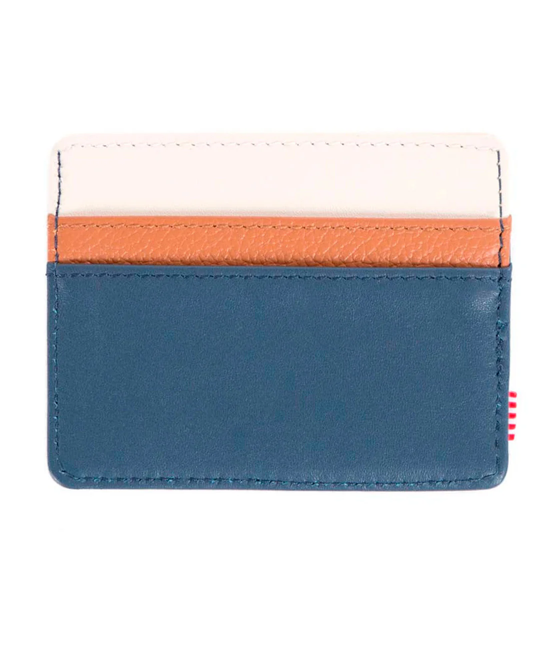 Herschel Supply Co.: Charlie Wallet Leather (Navy Smooth Leather/Bone Smooth/Tan Pebble) - Image 2