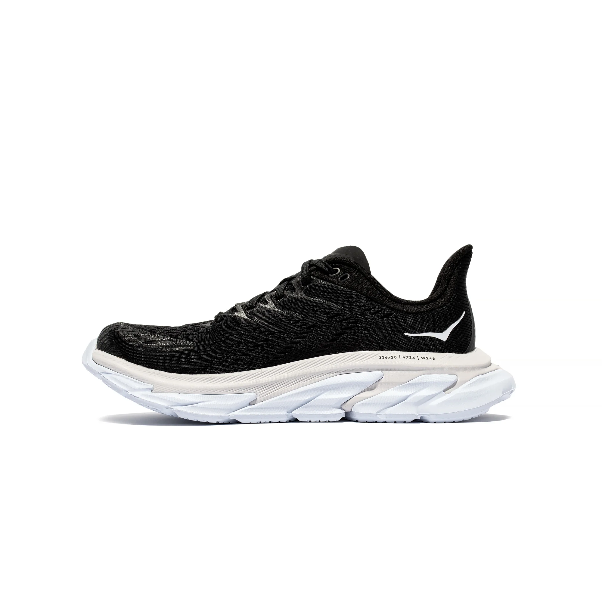 Hoka One One Mens Clifton Edge Shoes 'Black/White' - Image 4