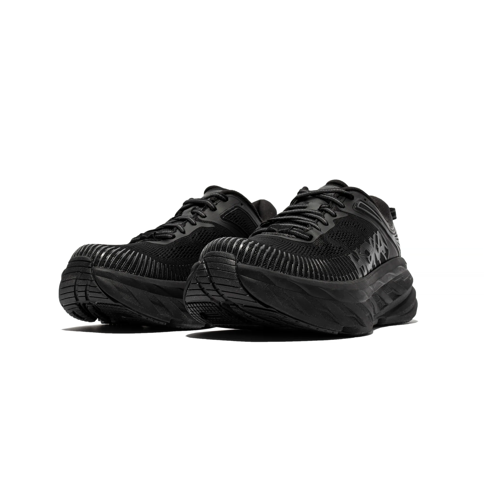 Hoka One One Womens Bondi 7 Shoes 'Black' - Image 2