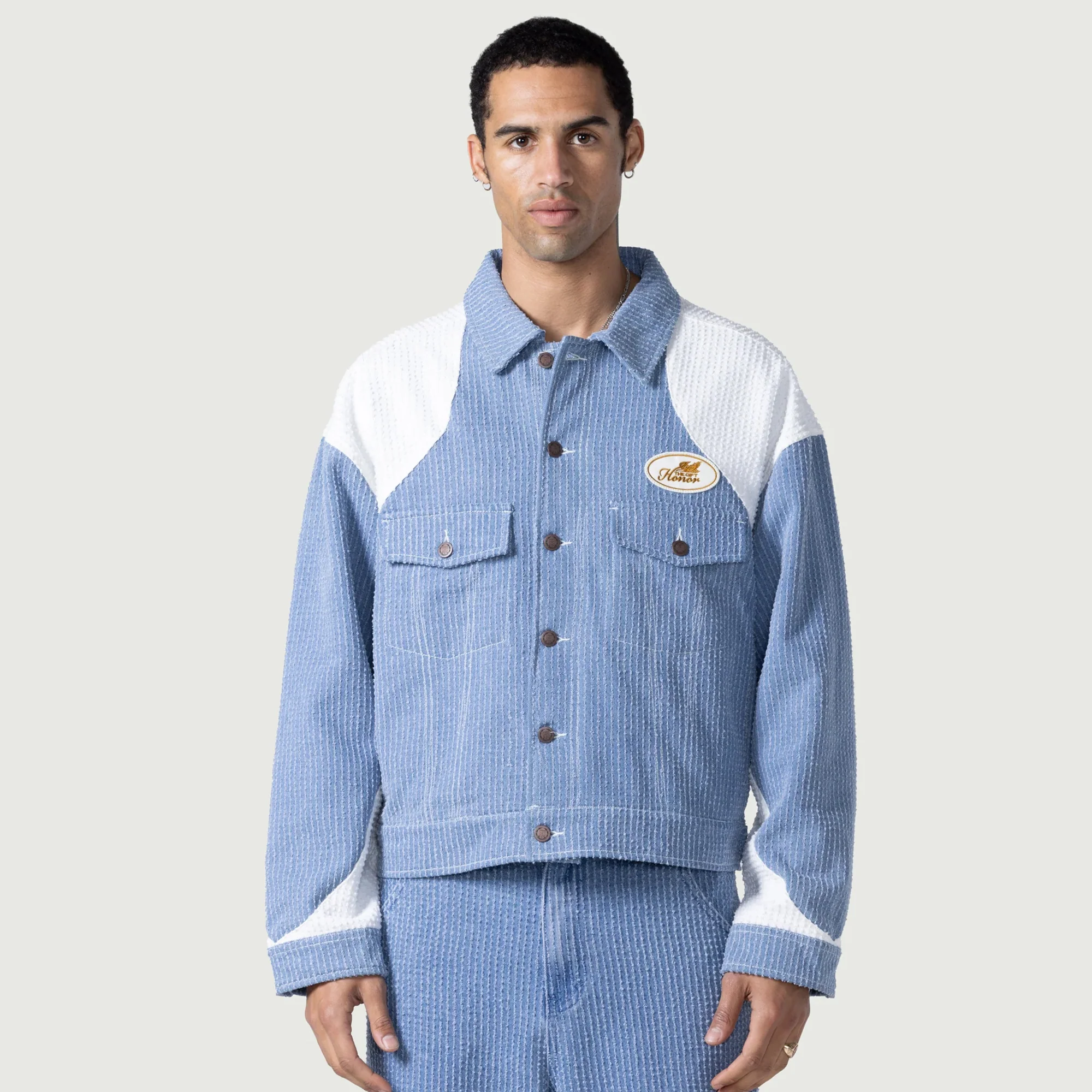 Honor The Gift Mens Panel Trucker Jacket - Image 2