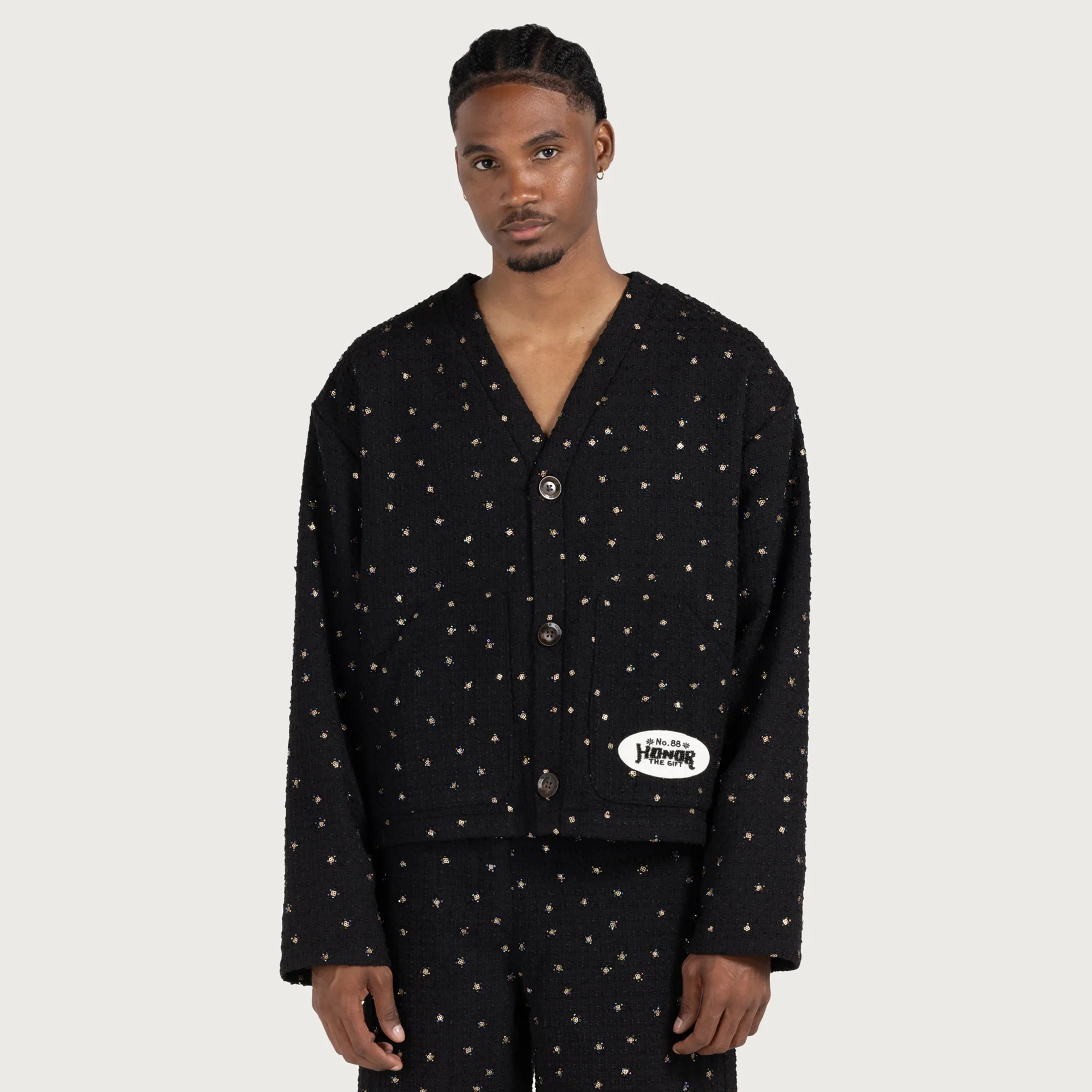 Honor The Gift Mens Beaded Cardigan - Image 2
