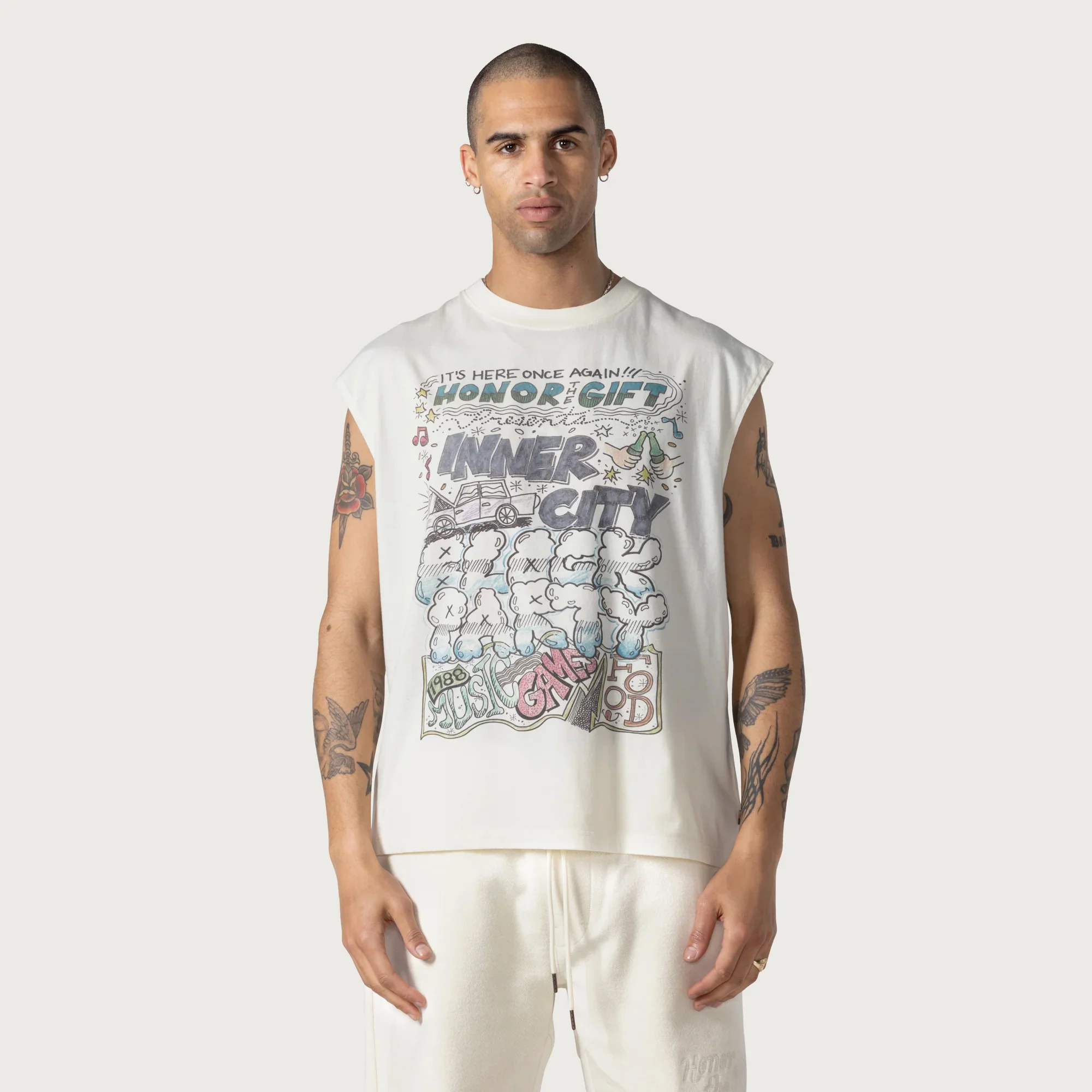 Honor The Gift Mens Block Party Cut-Off Tank Top - Image 2