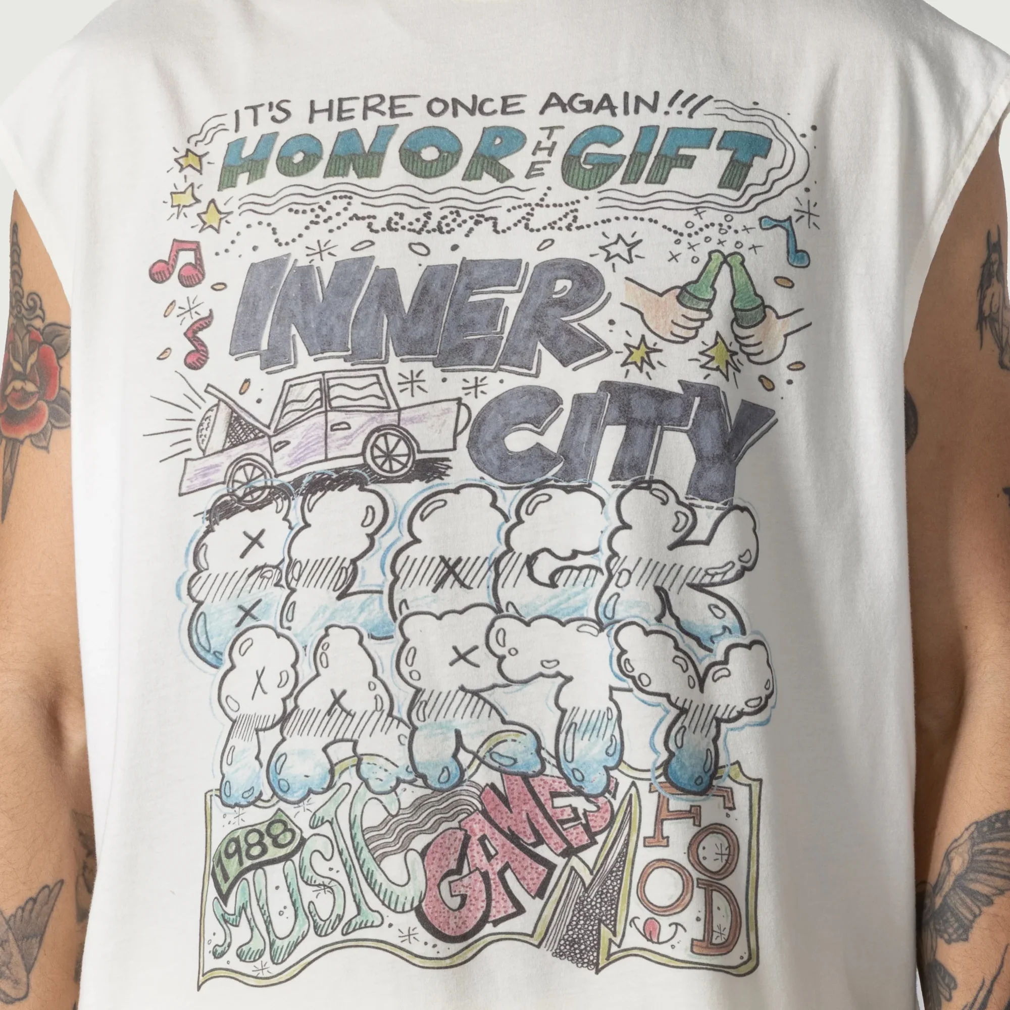 Honor The Gift Mens Block Party Cut-Off Tank Top - Image 3