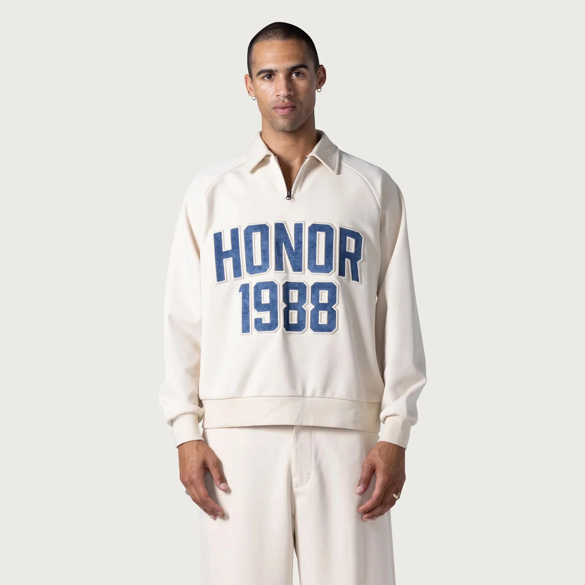 Honor The Gift Mens 1988 QTR Zip Sweater - Image 3
