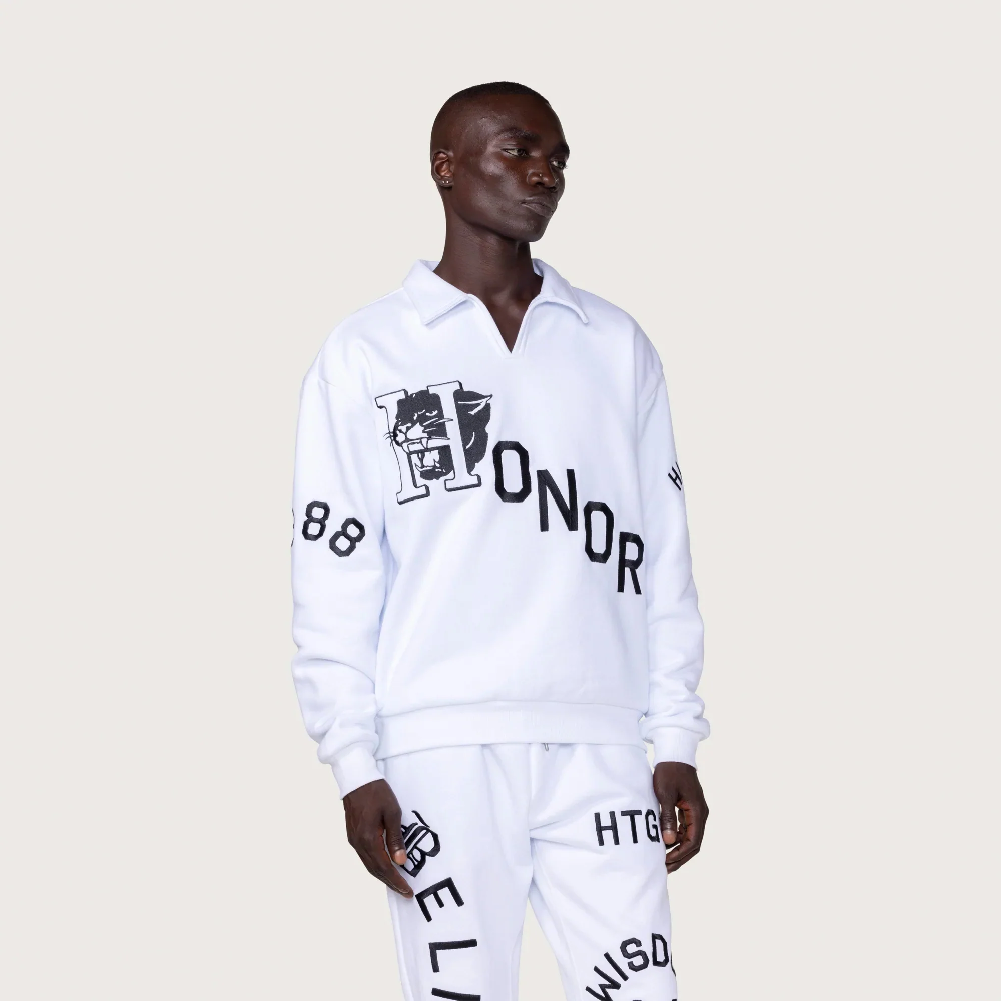 Honor The Gift Mens Mascot Henley Sweater - Image 2