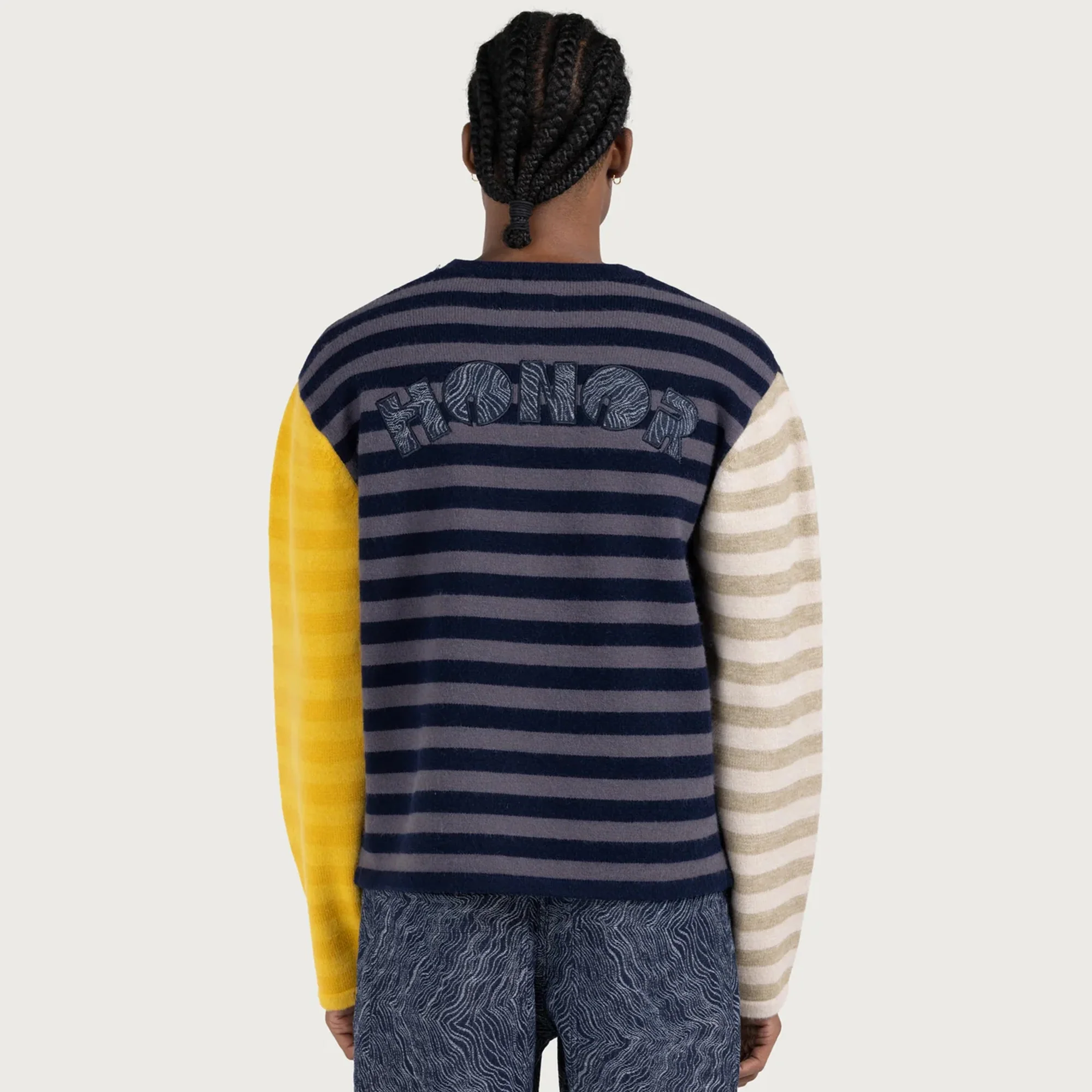 Honor The Gift Mens Multi Stripe Crew Longsleeve - Image 3