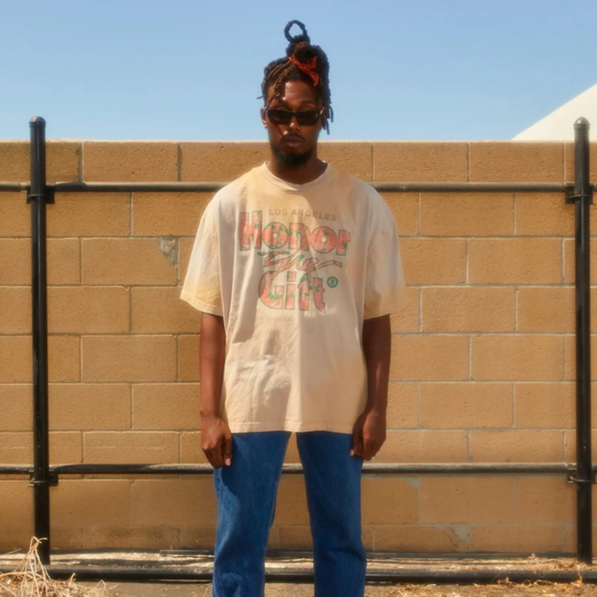 Honor The Gift Mens Summer Retro Tee 'Rust' - Image 3