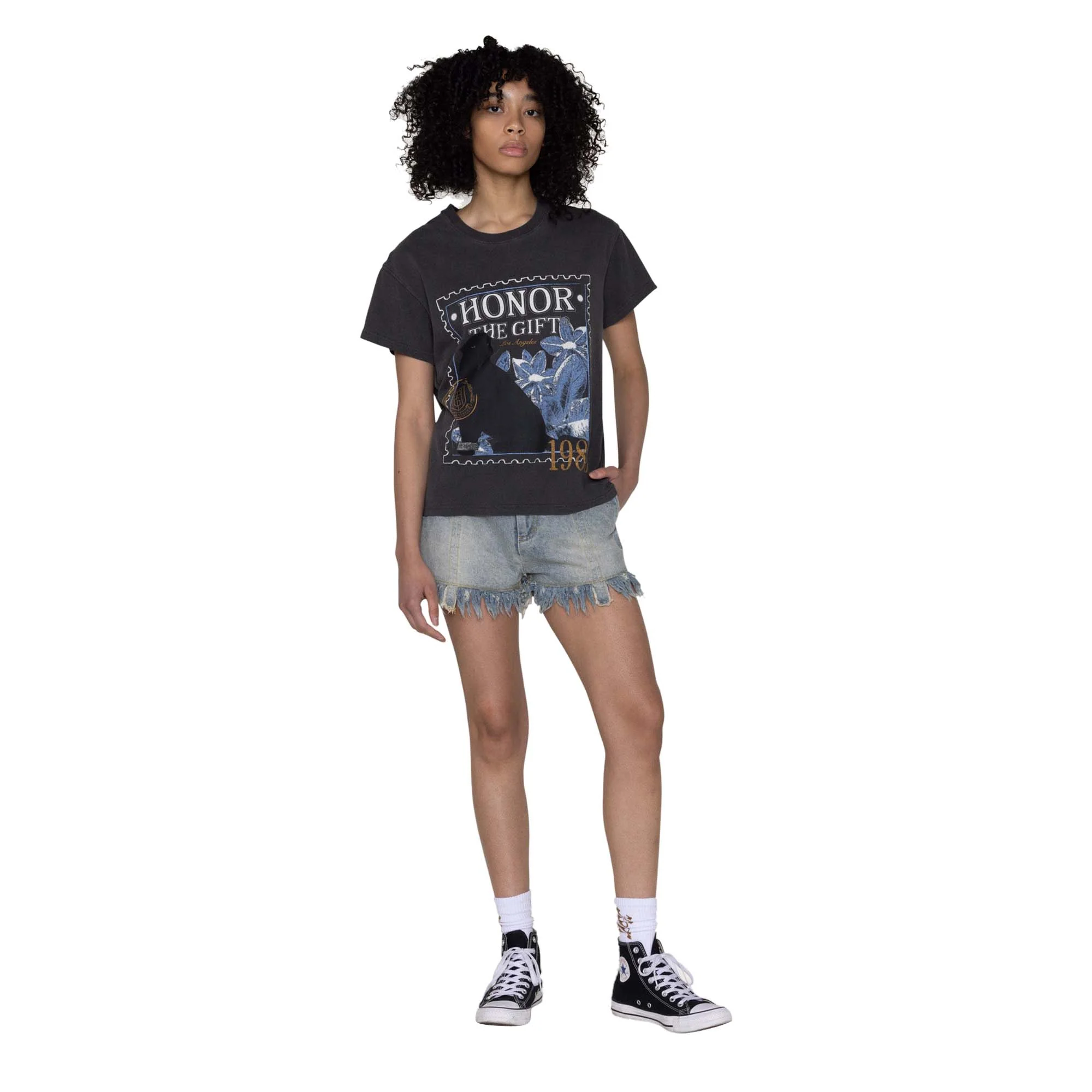 Honor The Gift Womens 1988 Stamp SS Tee - Image 2