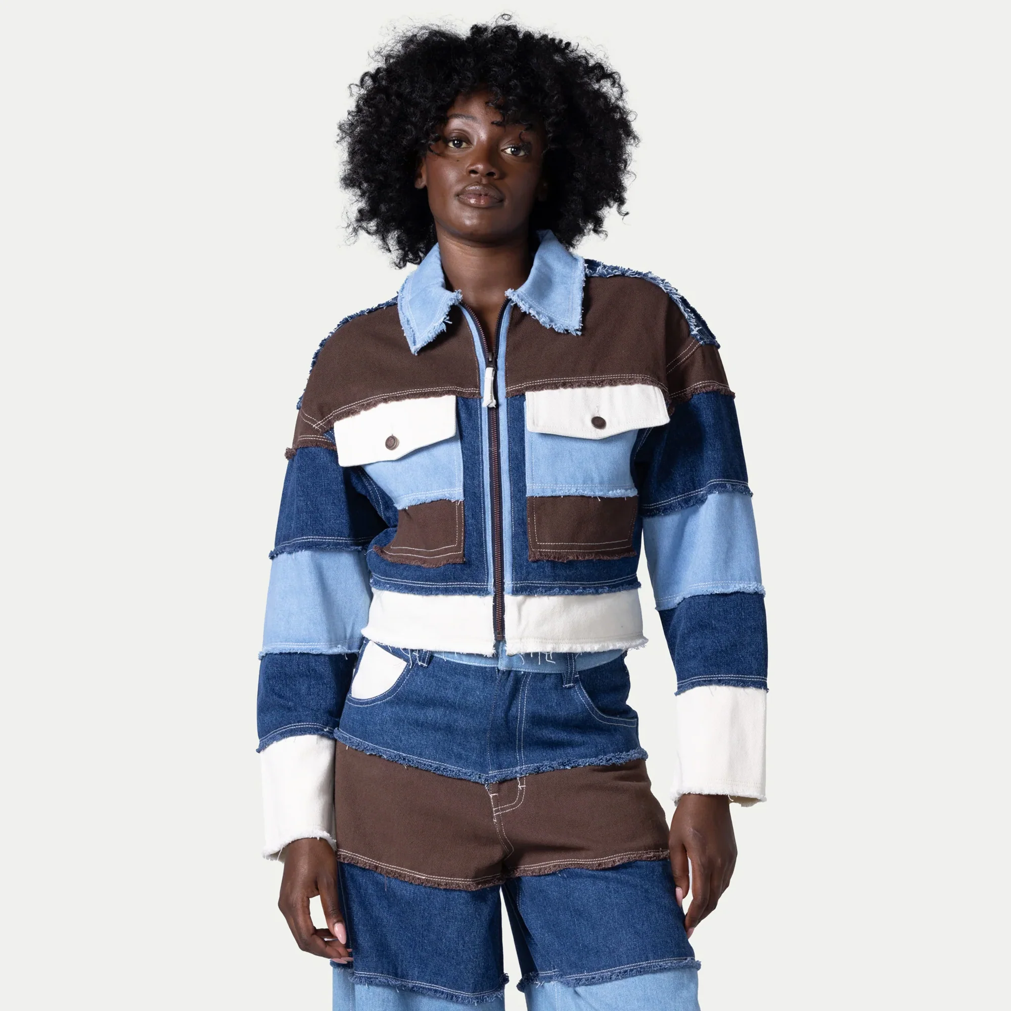 Honor The Gift Womens Panel Denim Jacket - Image 2