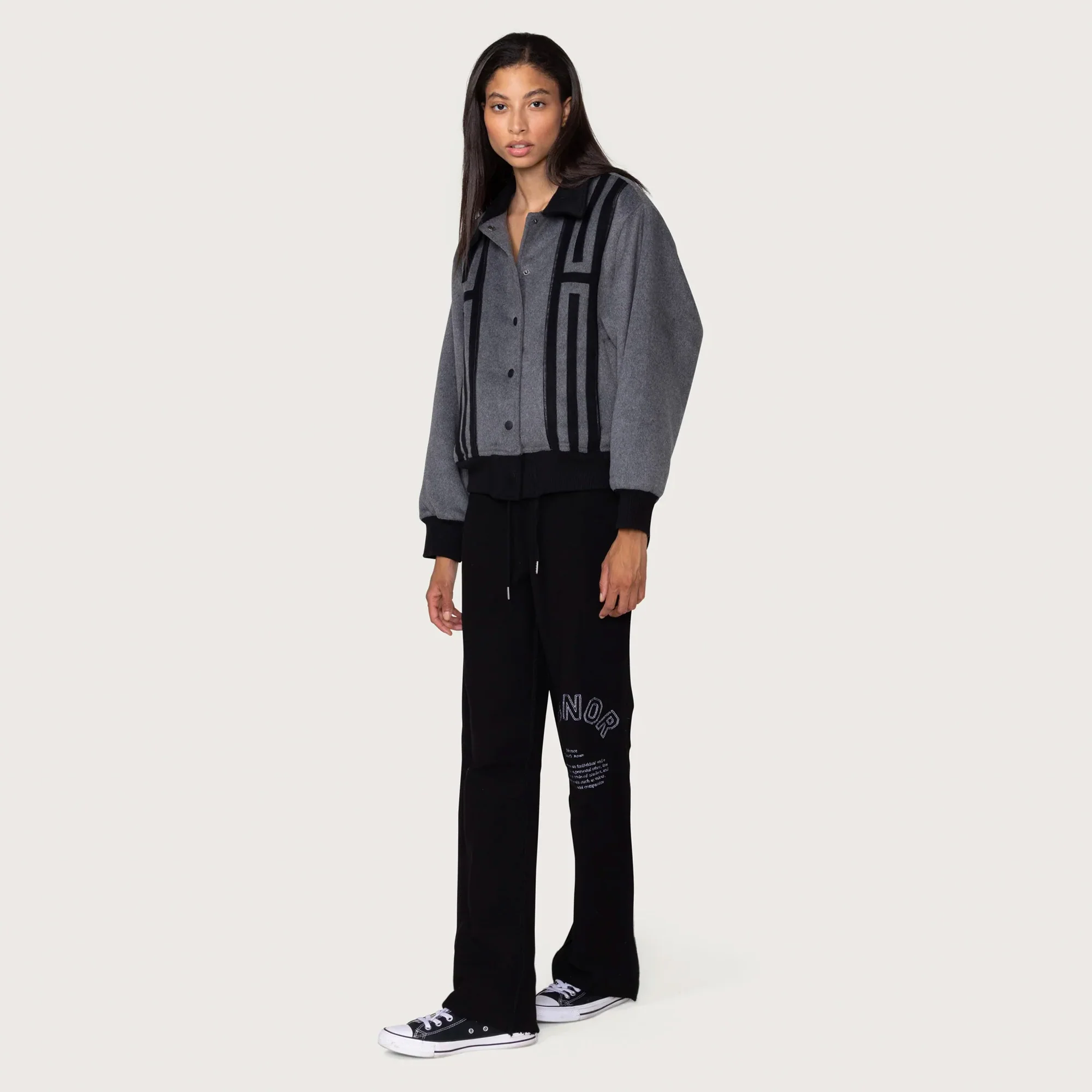 Honor The Gift Womens Prep School Bomber Jacket - Image 2