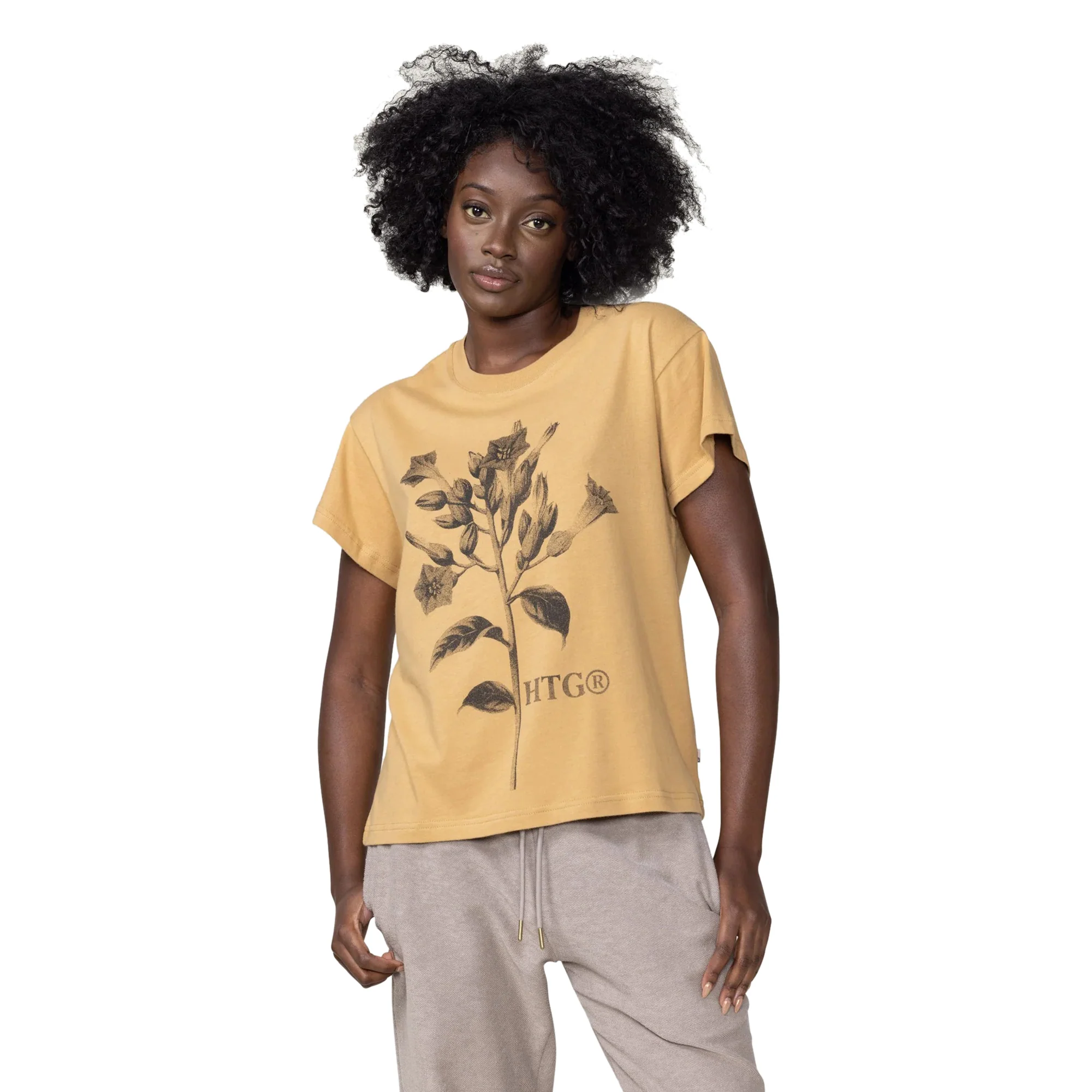 Honor The Gift Womens Tobacco Flower SS Tee - Image 2